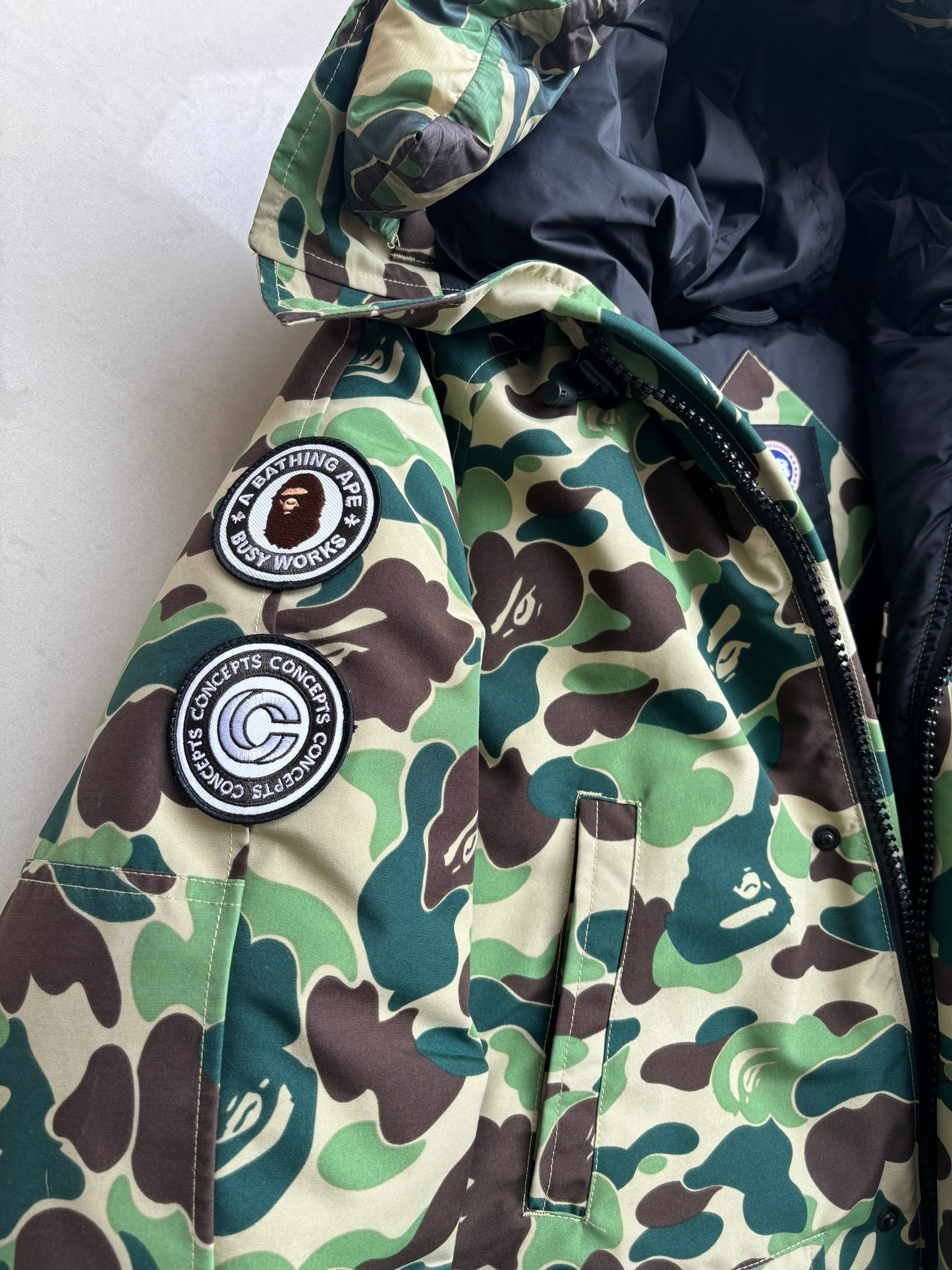 Canada Goose x Concepts X Bape 2022 Camo Chilliwack Bomber Jacket S