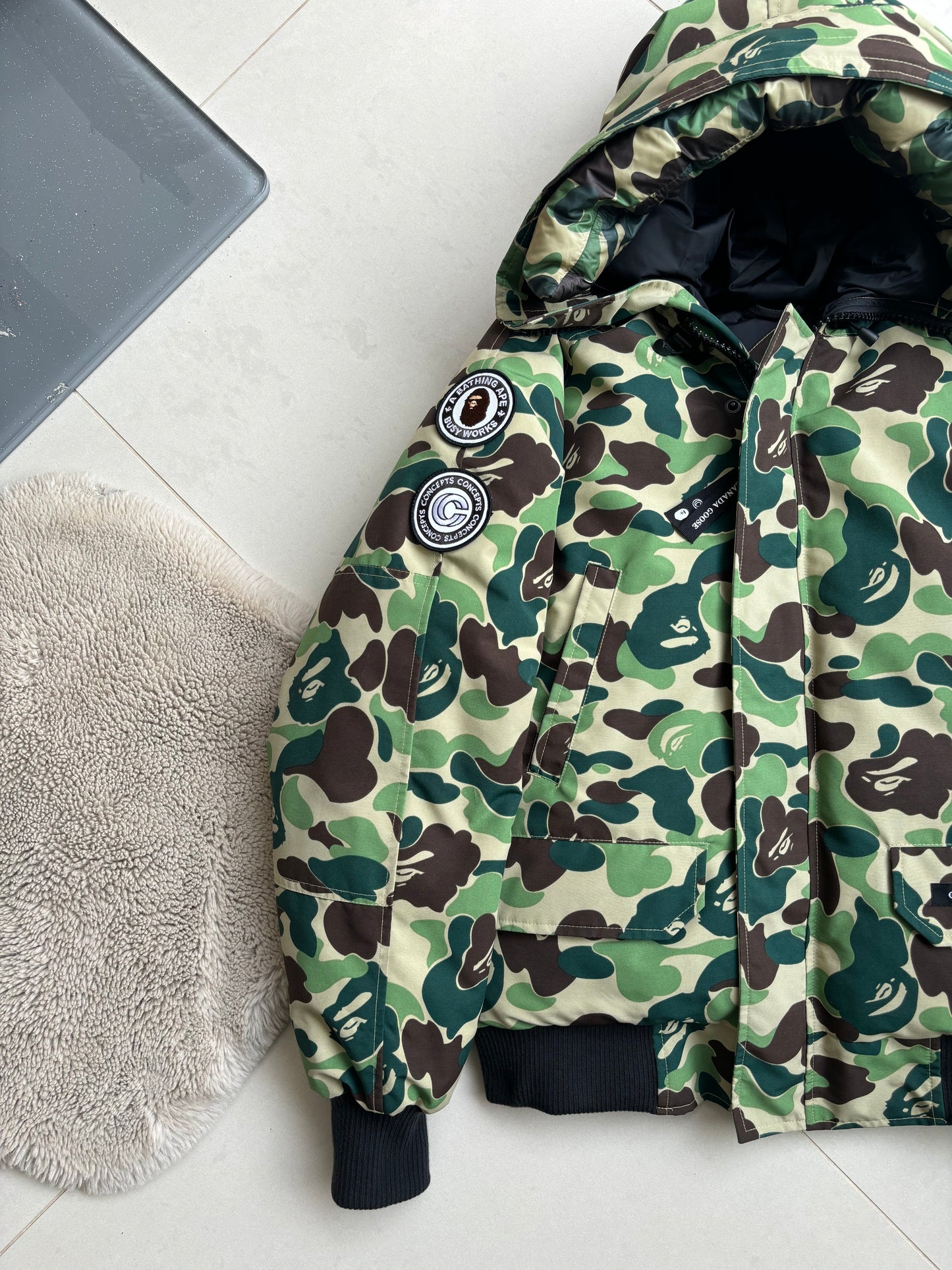 Canada Goose x Concepts X Bape 2022 Camo Chilliwack Bomber Jacket S