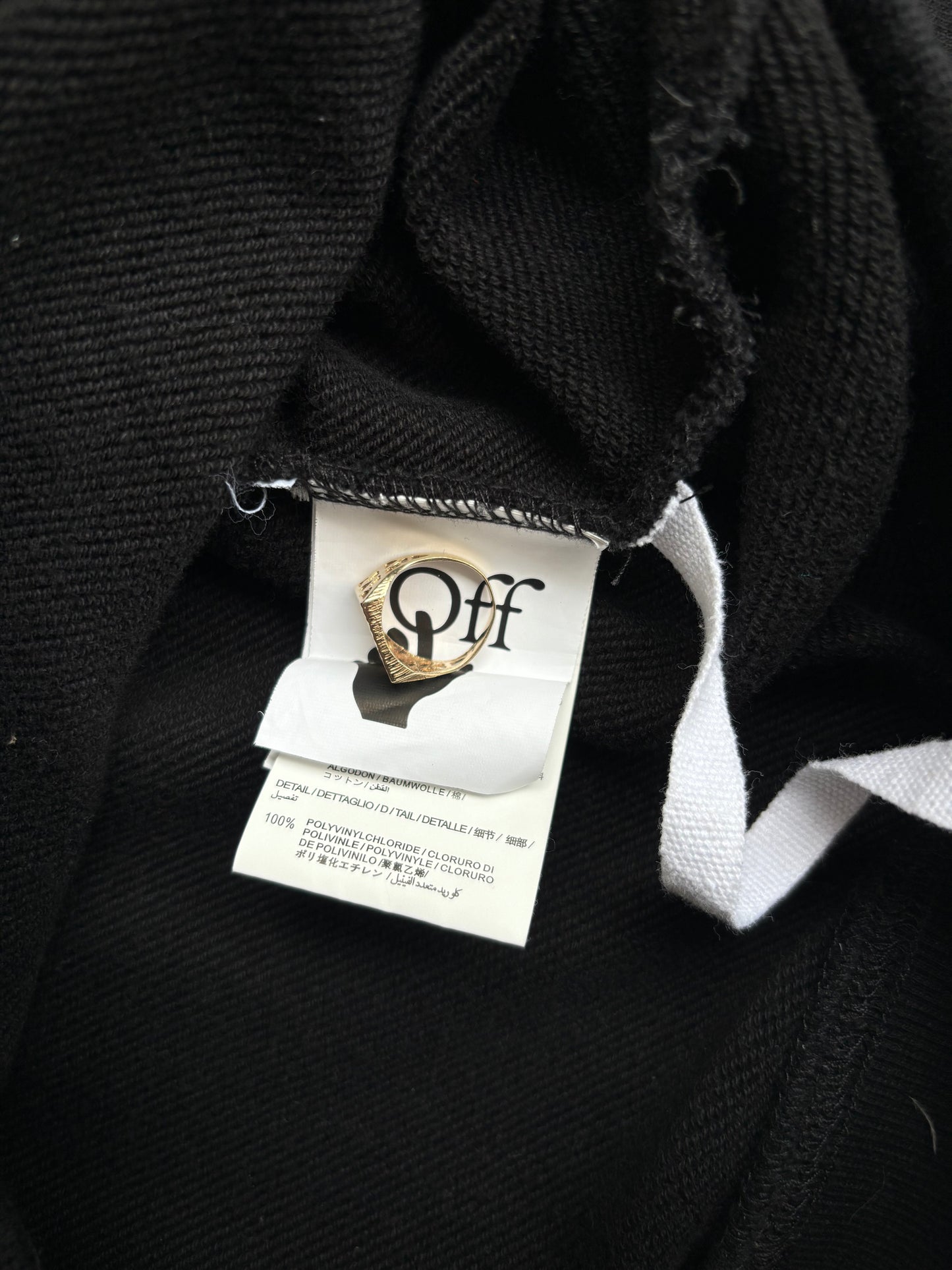 Off White Caravaggio Purple Angel Hoodie Black S