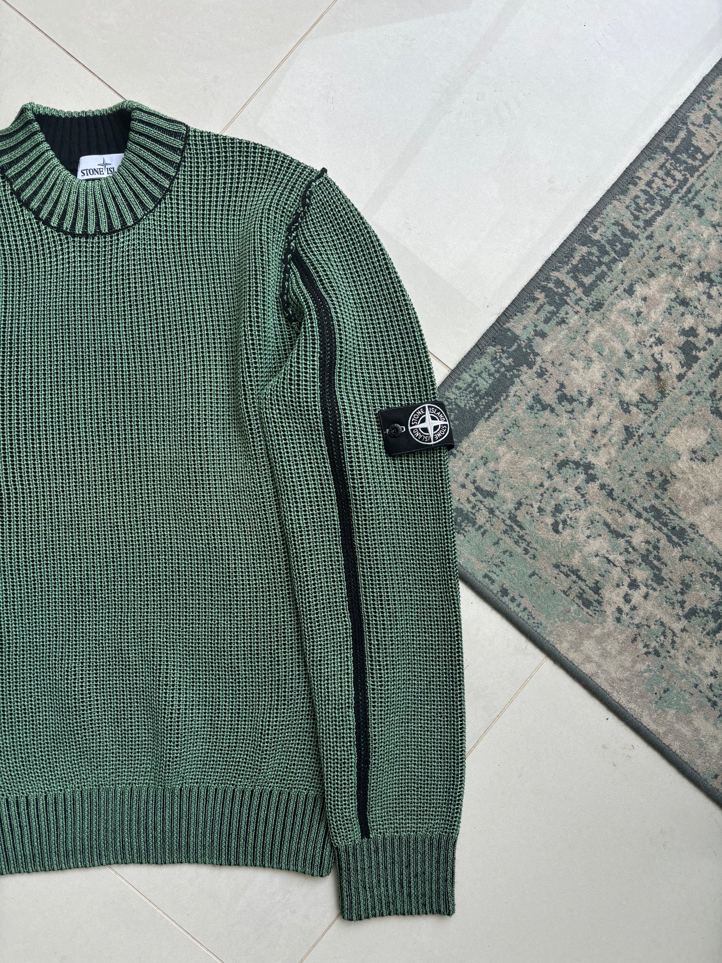 Stone Island AW17 Thermosensitive Knit Sweatshirt Green XL