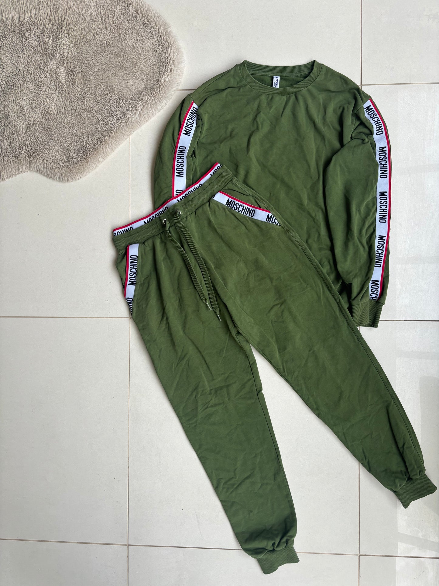 Moschino Tape Tracksuit Khaki Green S