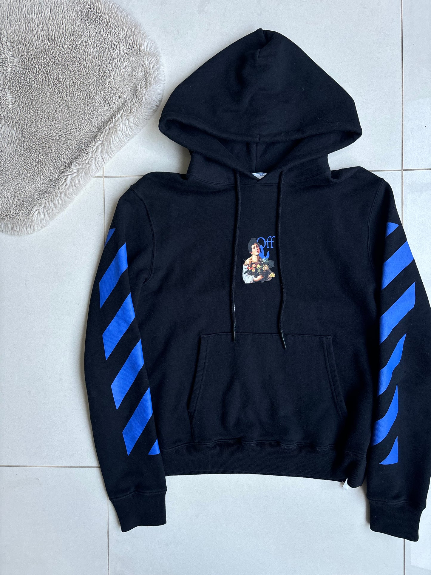 Off white Caravaggio Boy Blue Black Hoodie S