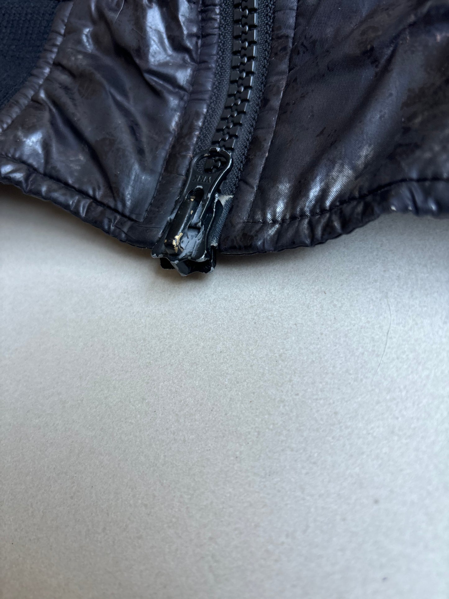 Moose Knuckle Black Marble Fur Bomber Coat XL