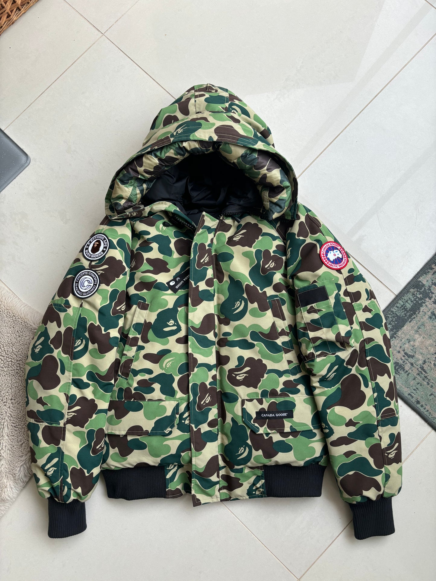 Canada Goose x Concepts X Bape 2022 Camo Chilliwack Bomber Jacket S