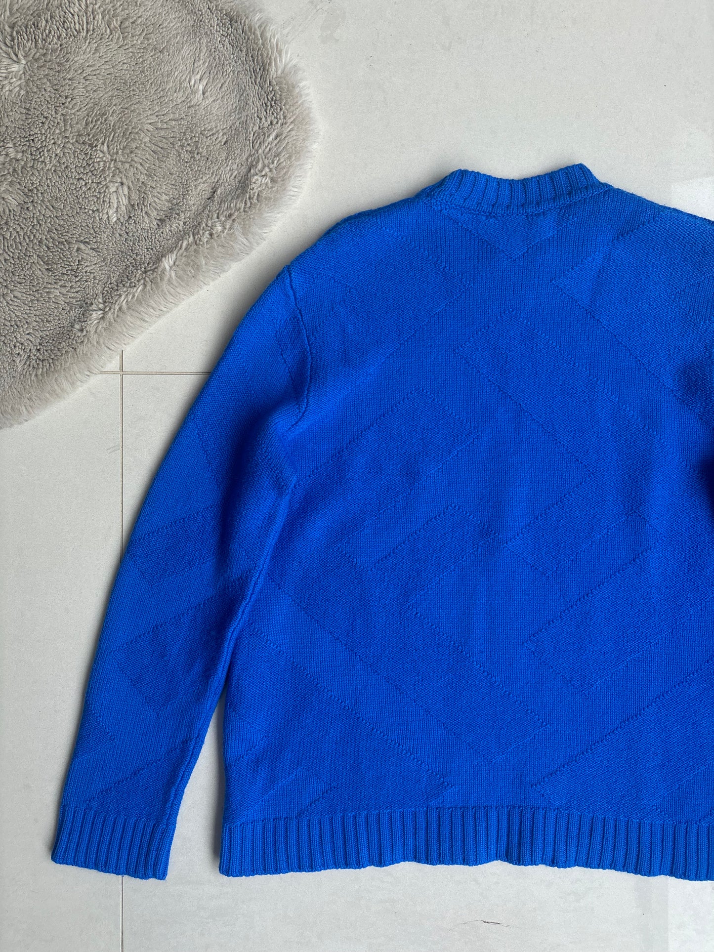 Fendi Double F Wool Knit Sweatshirt Blue 50