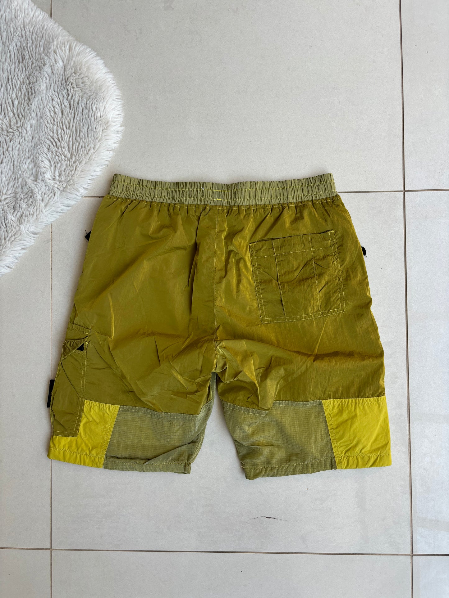 Stone Island Nylon Yellow Shorts L (Custom Tailored)
