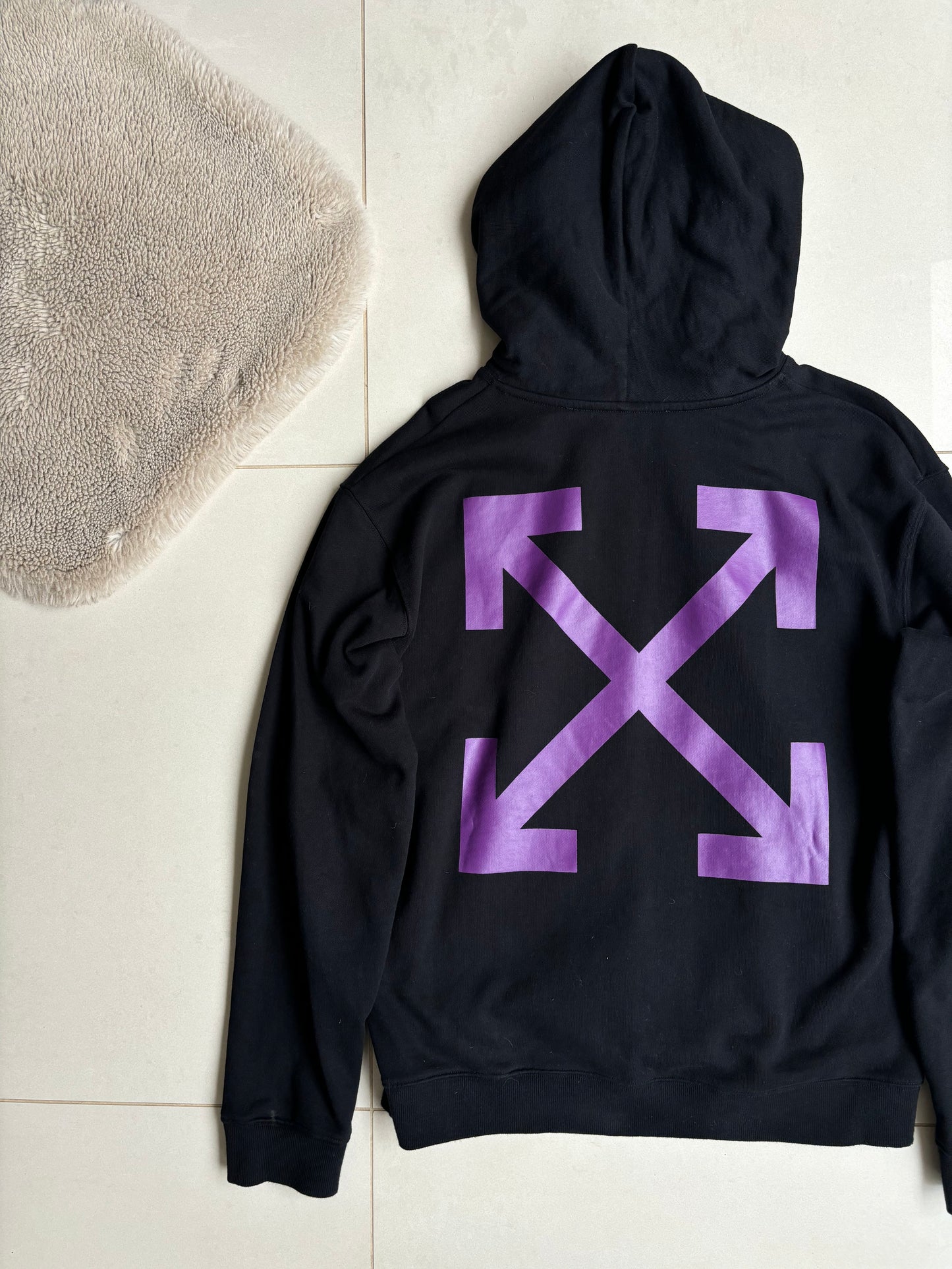 Off White Caravaggio Purple Angel Hoodie Black S