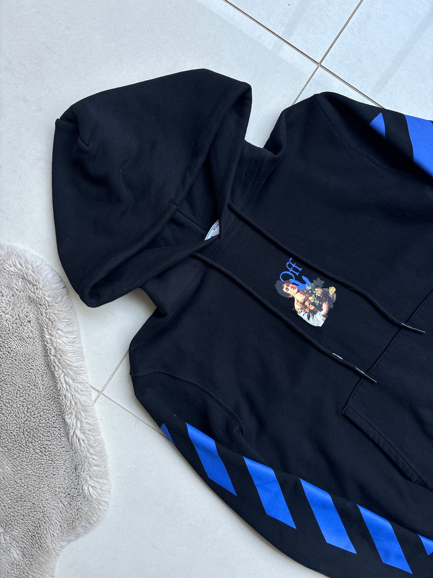 Off white Caravaggio Boy Blue Black Hoodie S