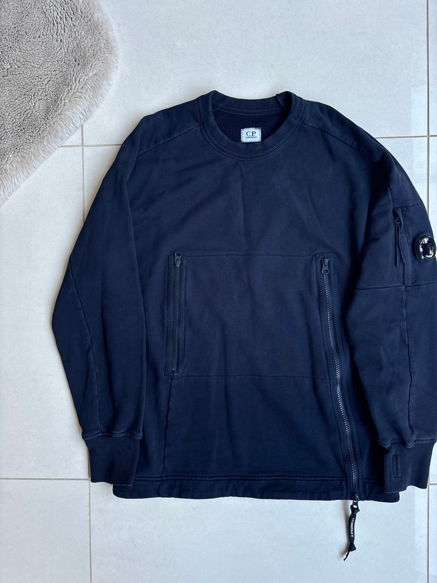 C.P Company AW22 Zipped Rounded Goggle Sweatshirt Navy M