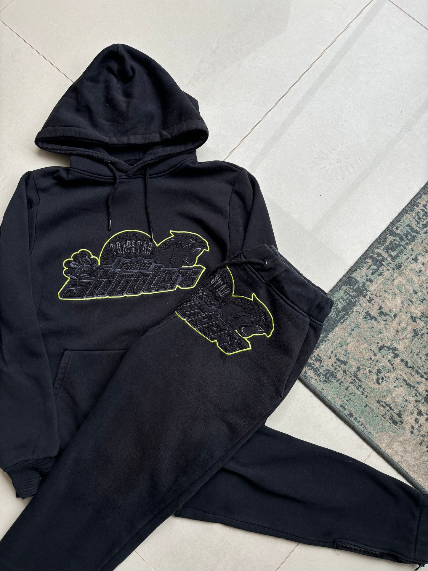 Trapstar Shooters Tracksuit Black Lime M