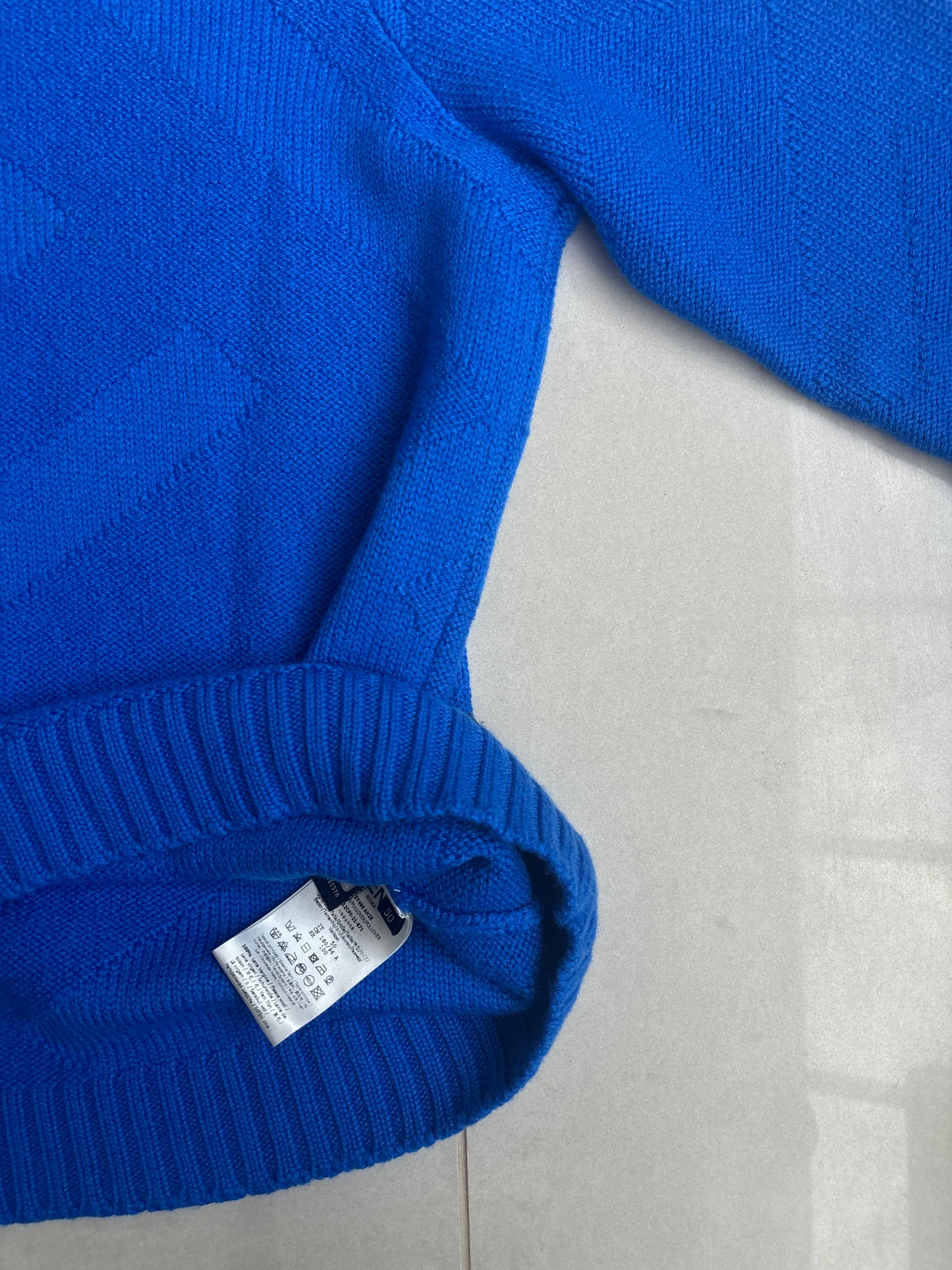 Fendi Double F Wool Knit Sweatshirt Blue 50