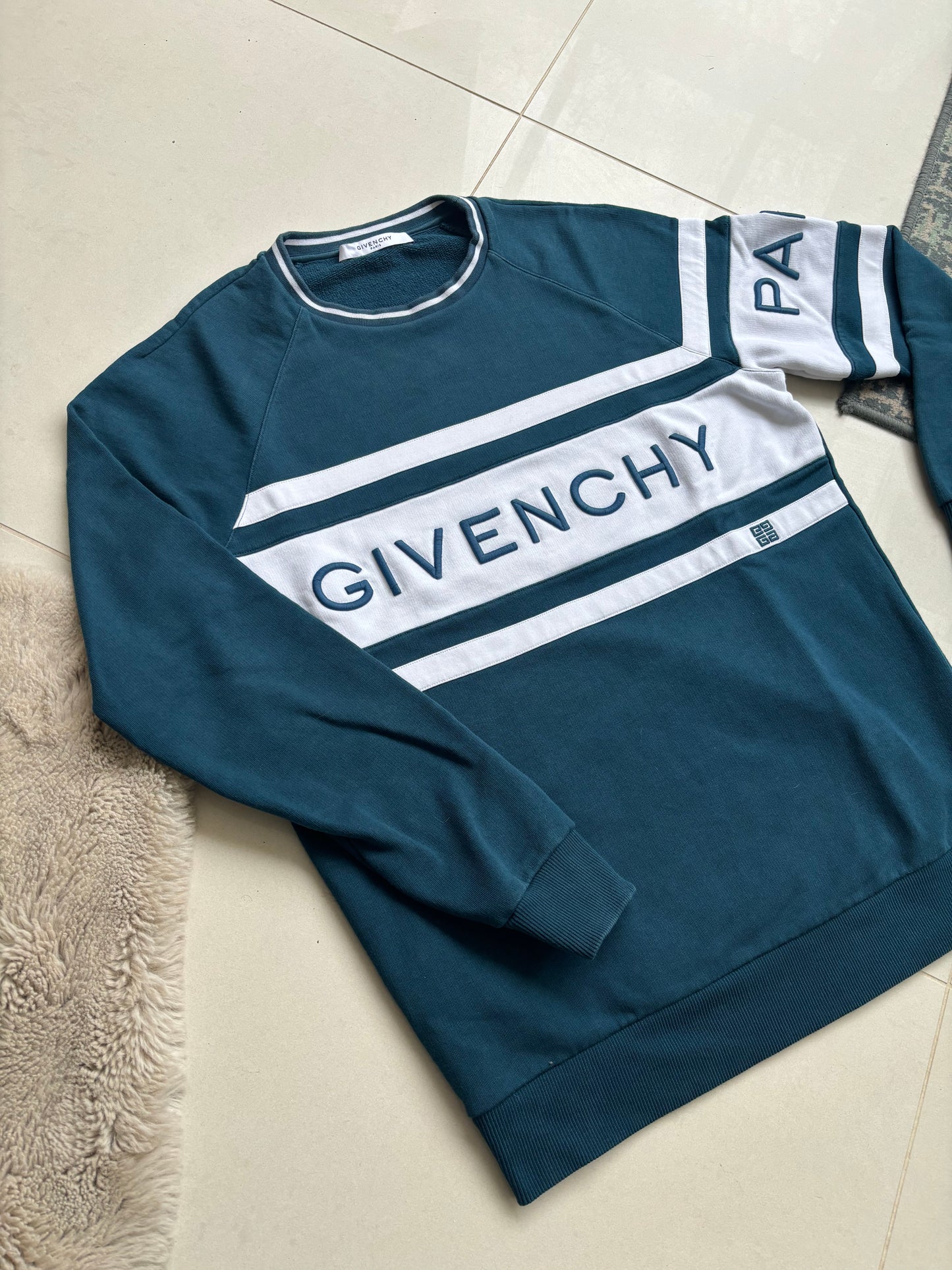 Givenchy Big Logo Sweatshirt Petrol blue S