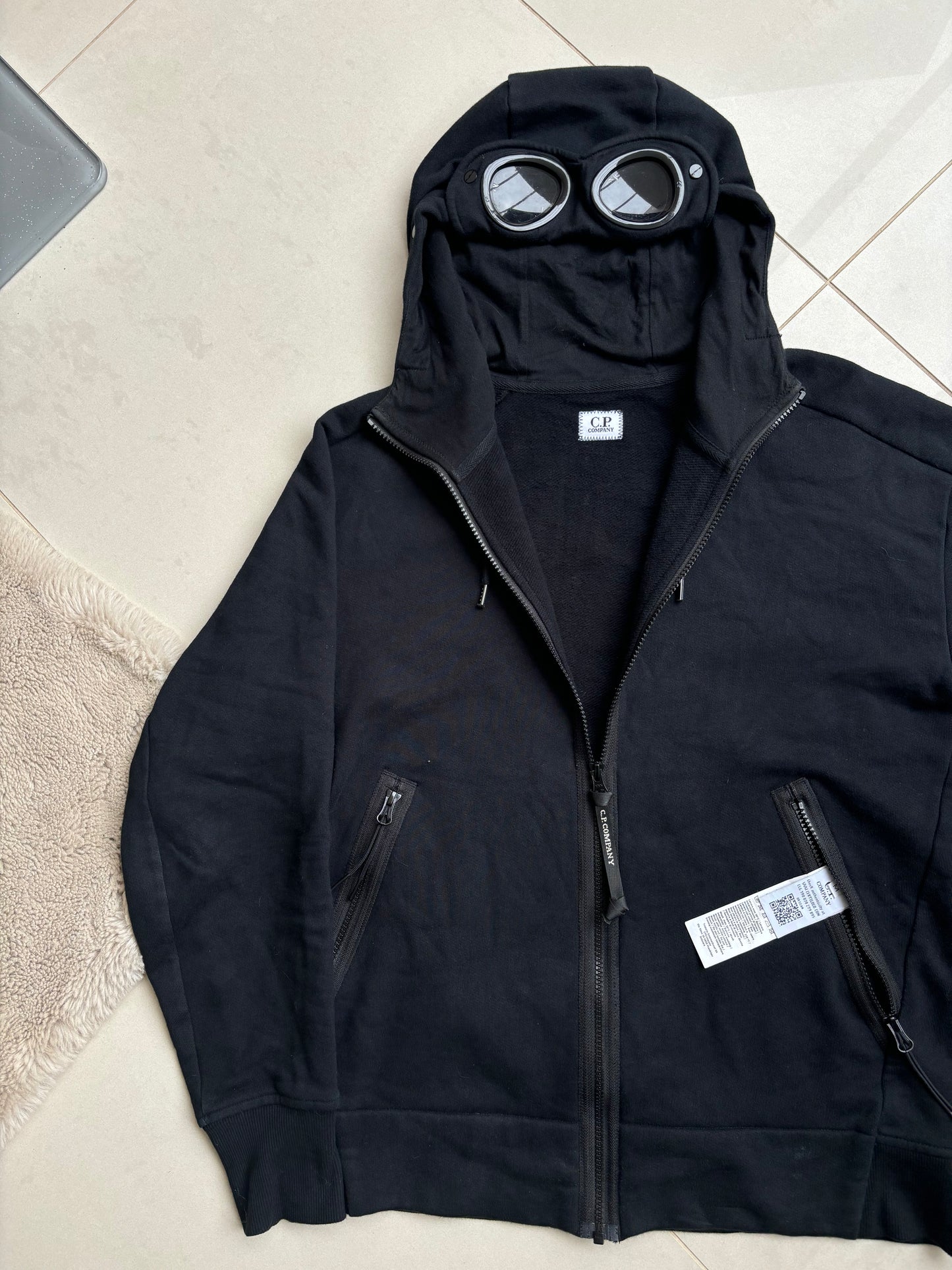 C.P Company Thumb Goggle Hoodie Black AW20 M
