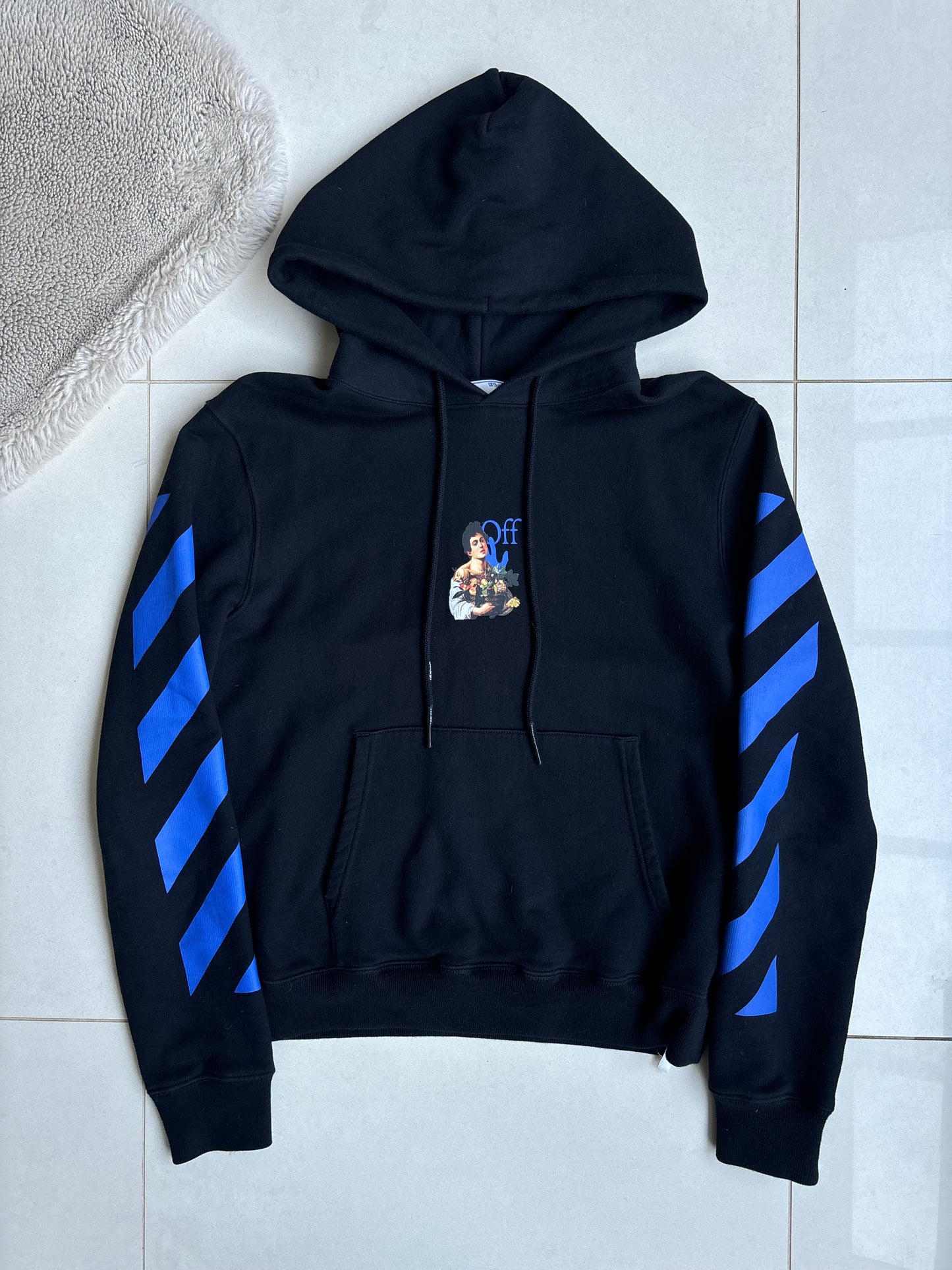 Off white Caravaggio Boy Blue Black Hoodie S