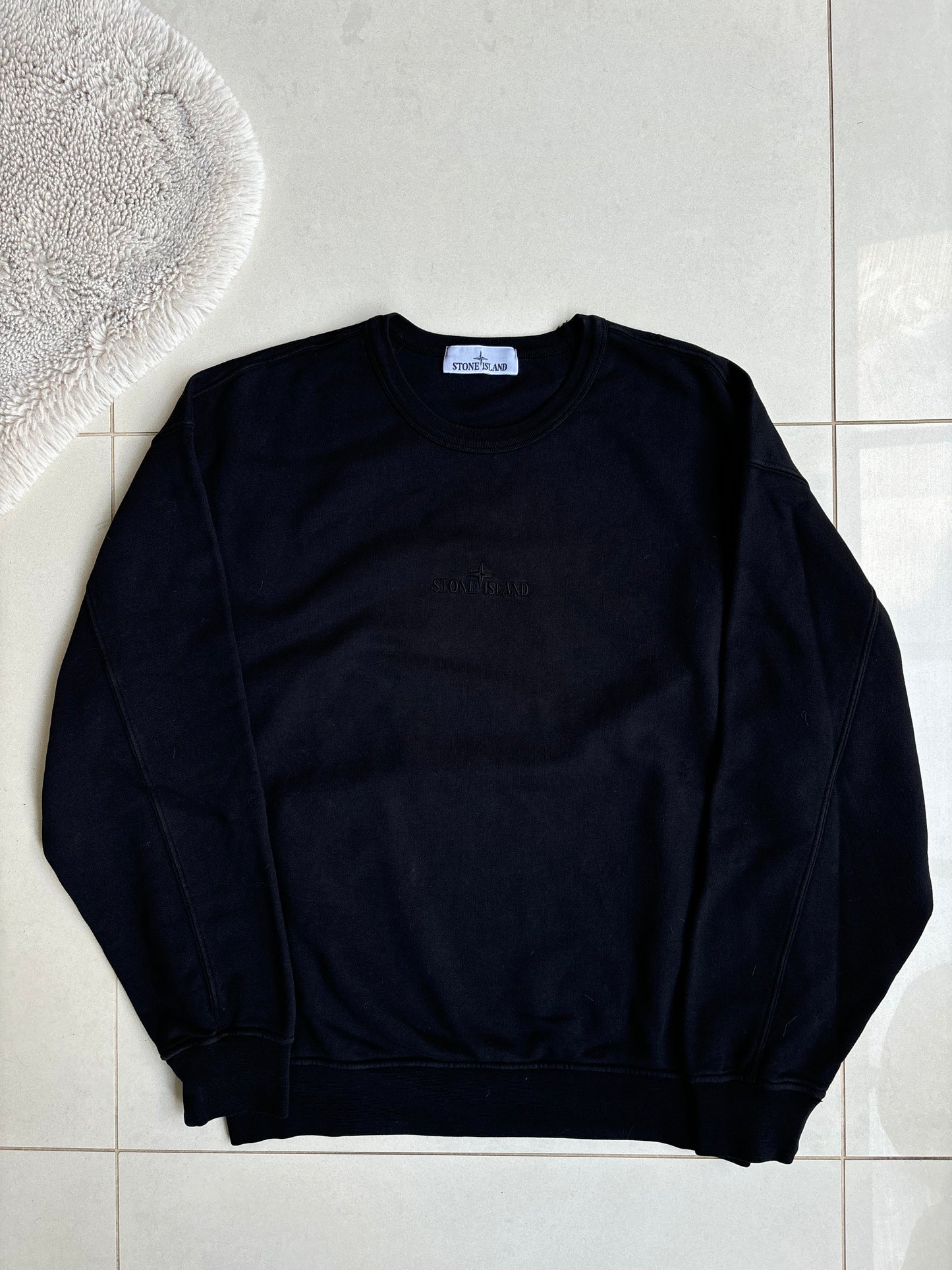 Stone Island Centre Embroidered Sweatshirt Black S