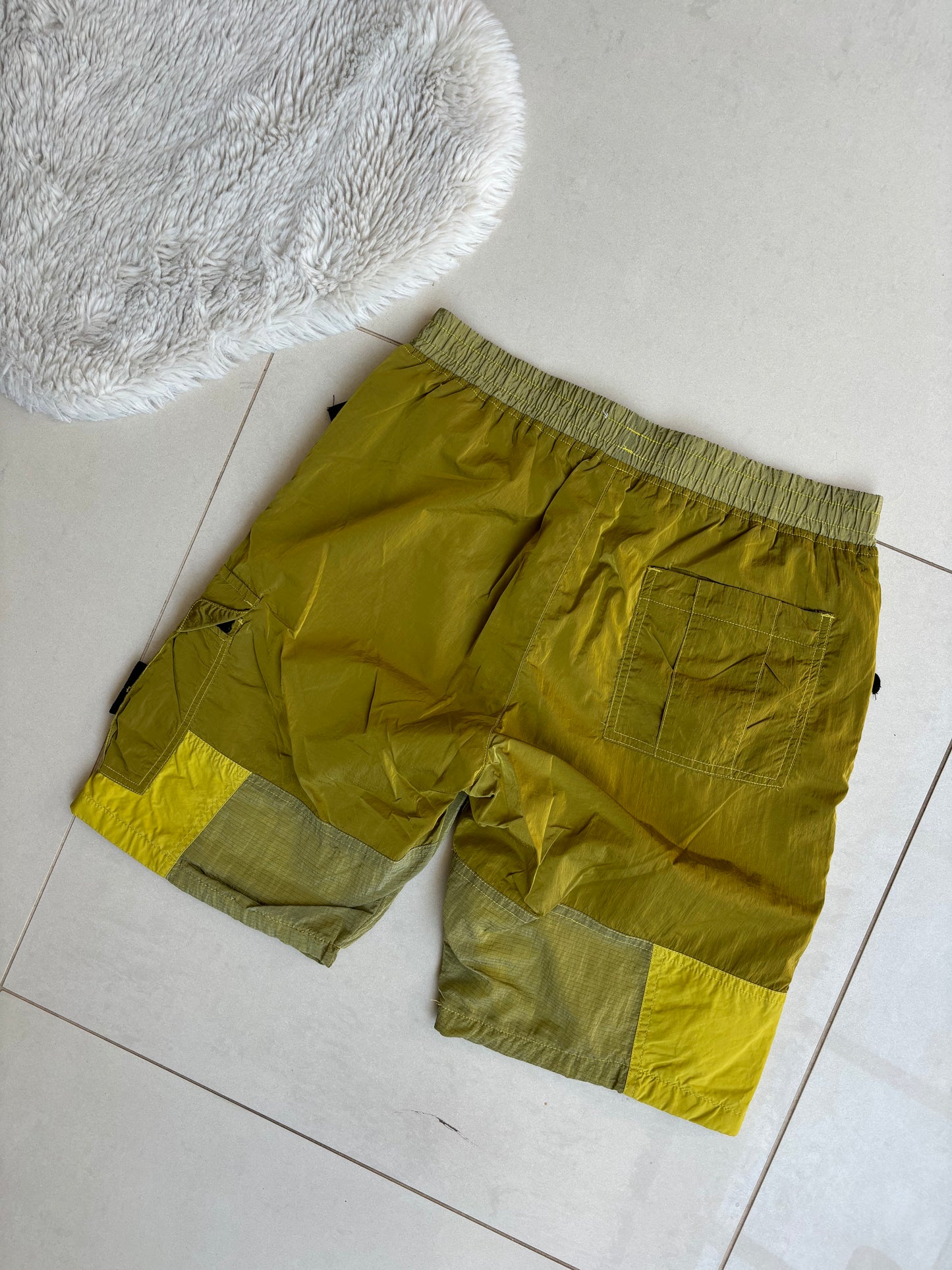 Stone Island Nylon Yellow Shorts L (Custom Tailored)
