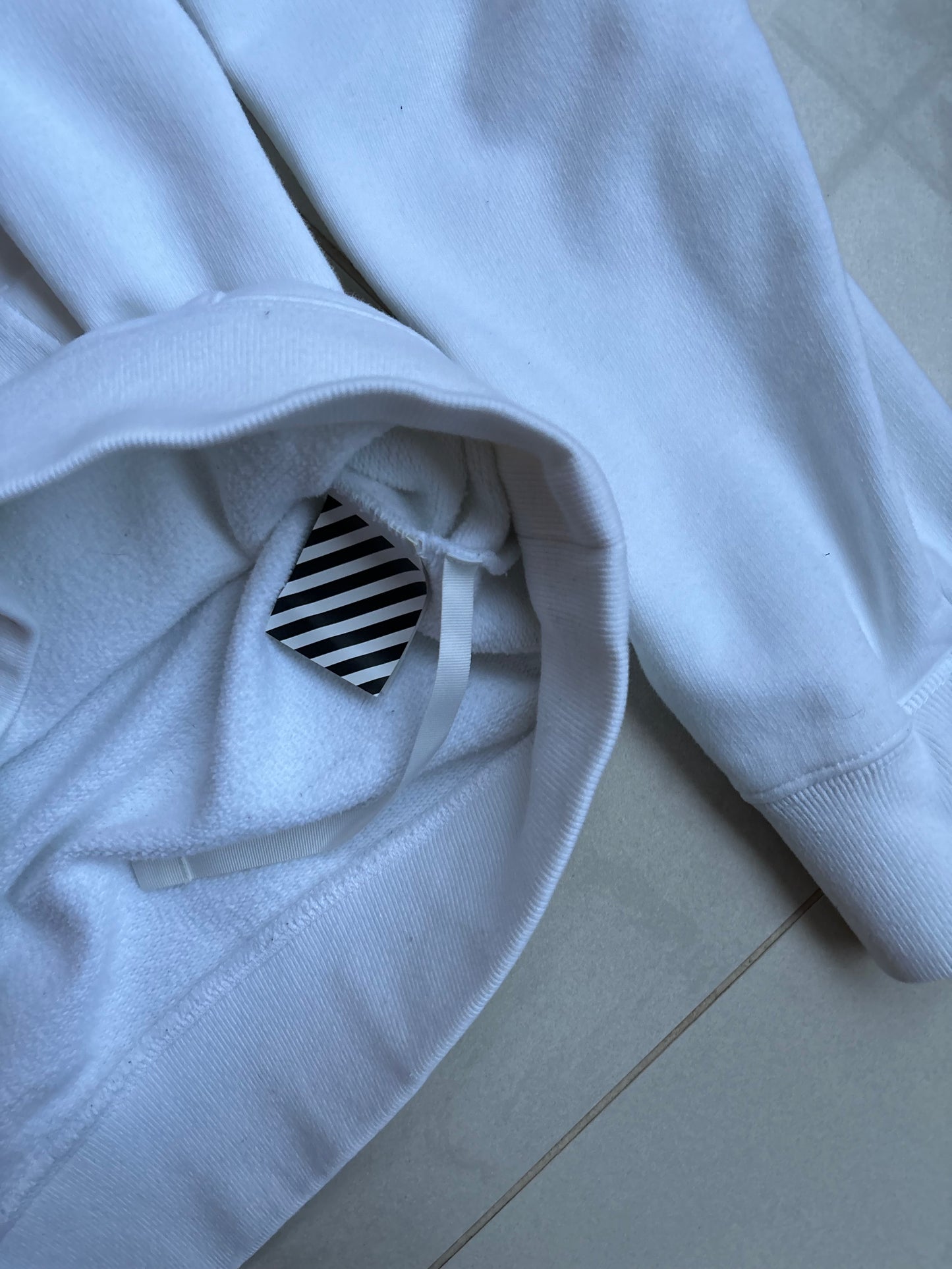 Off White Hoodie White Blue S