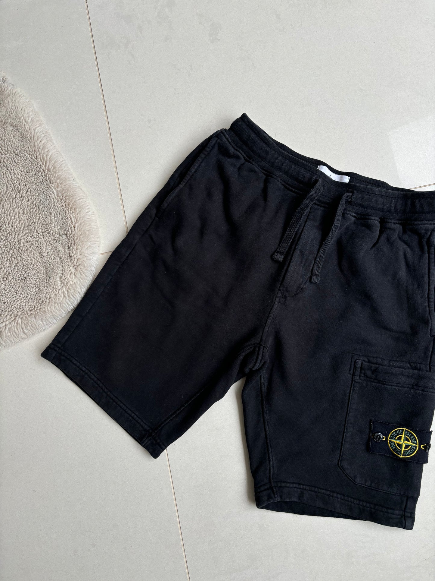 Stone Island SS21 Black Jogger Shorts S