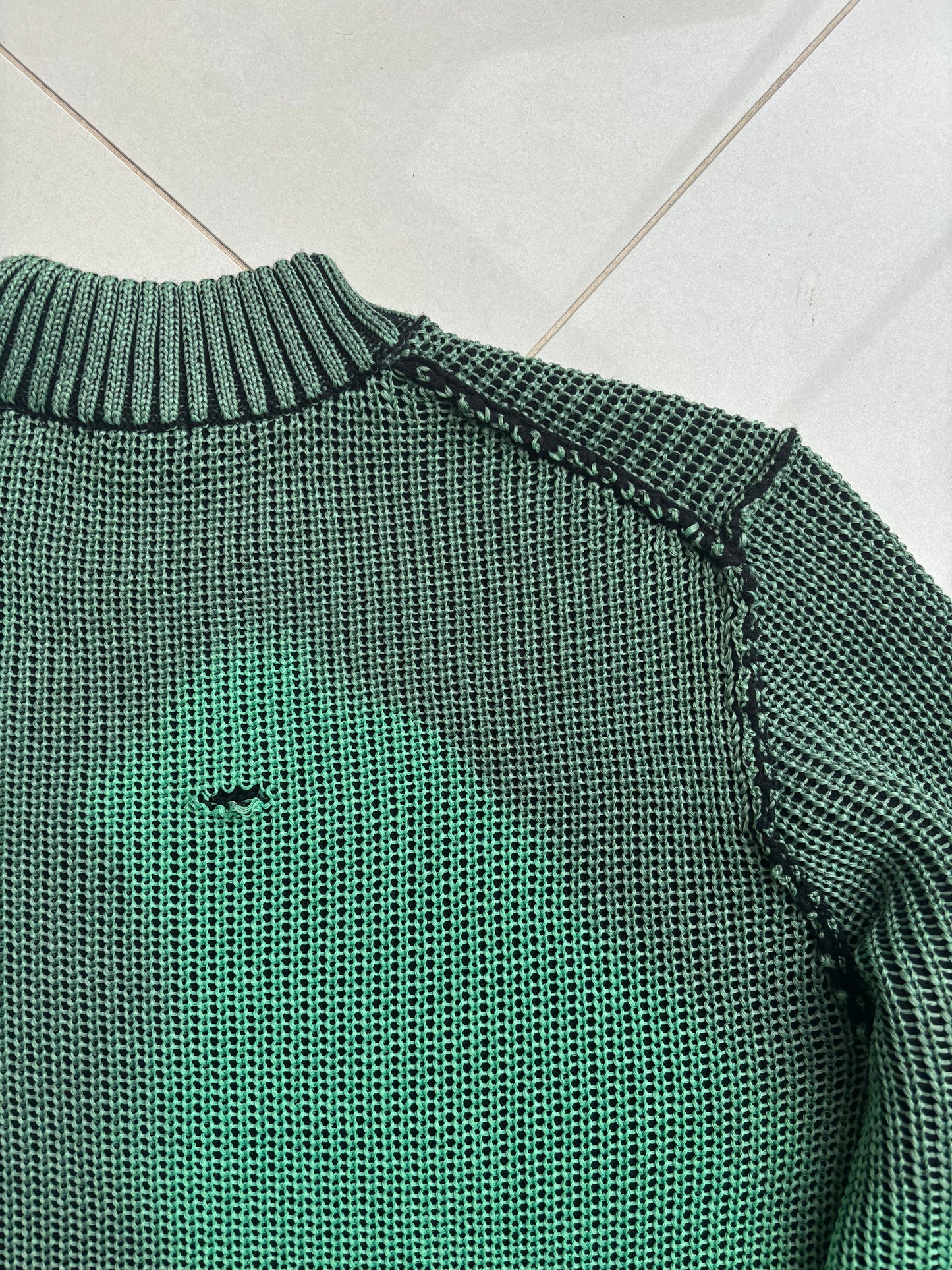 Stone Island AW17 Thermosensitive Knit Sweatshirt Green XL