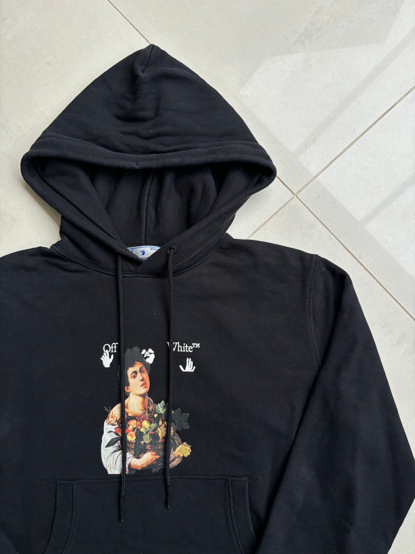 Off-White Caravaggio Boy Hoodie Black/white L