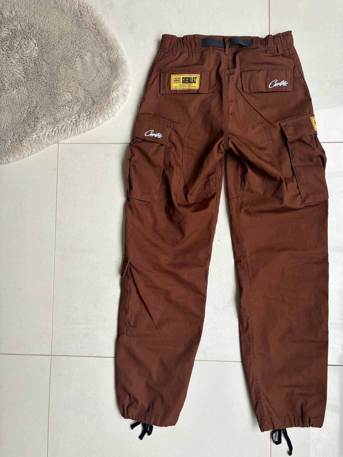 Corteiz Guerillaz Cargo Pant/Trouser Brown XS