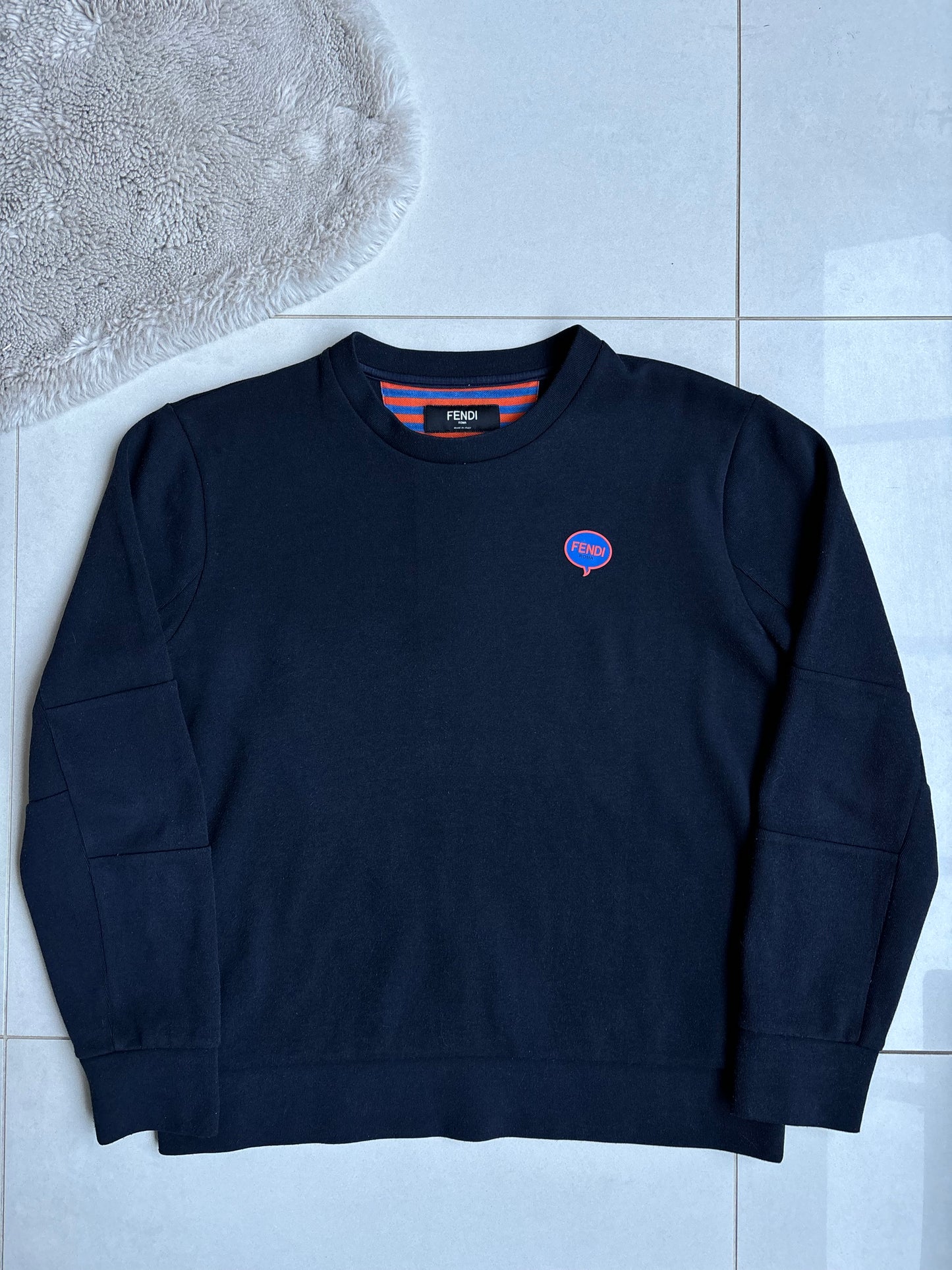 Fendi Roma Speech Bubble Sweatshirt Navy 50