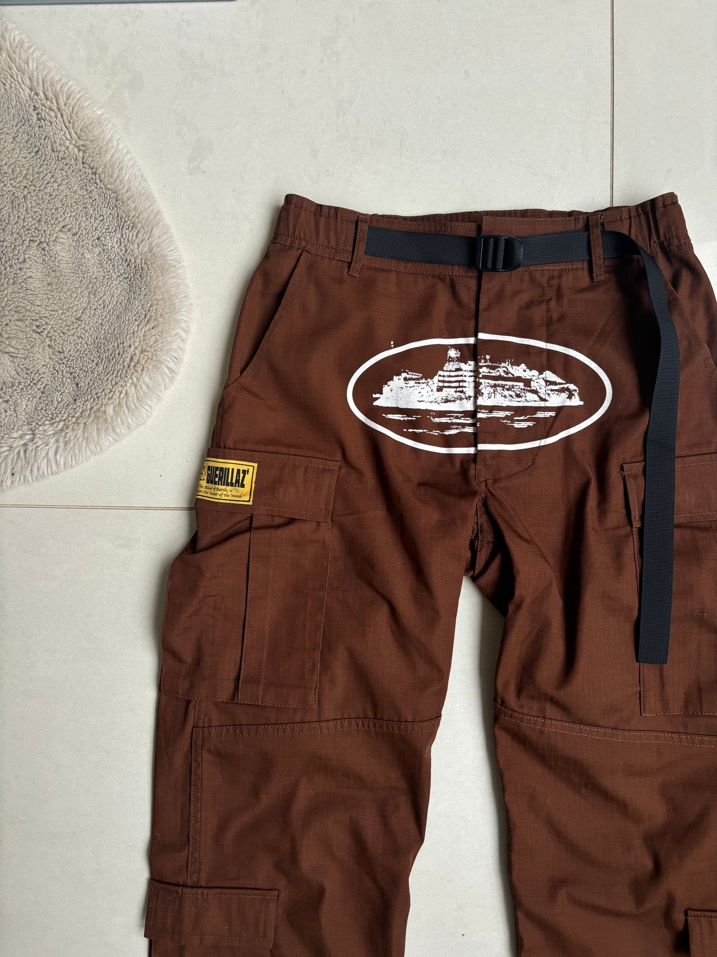 Corteiz Guerillaz Cargo Pant/Trouser Brown XS