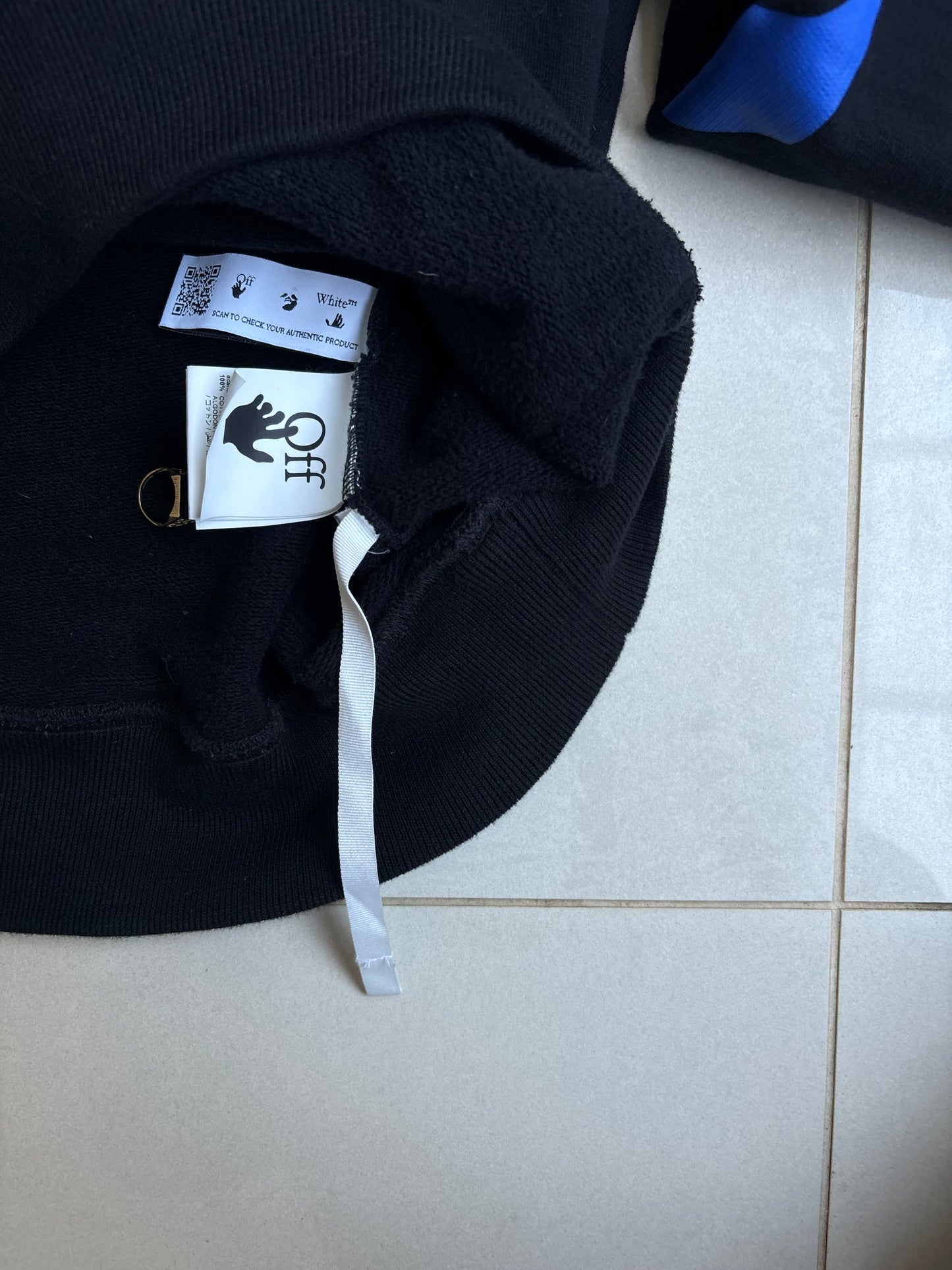 Off white Caravaggio Boy Blue Black Hoodie S