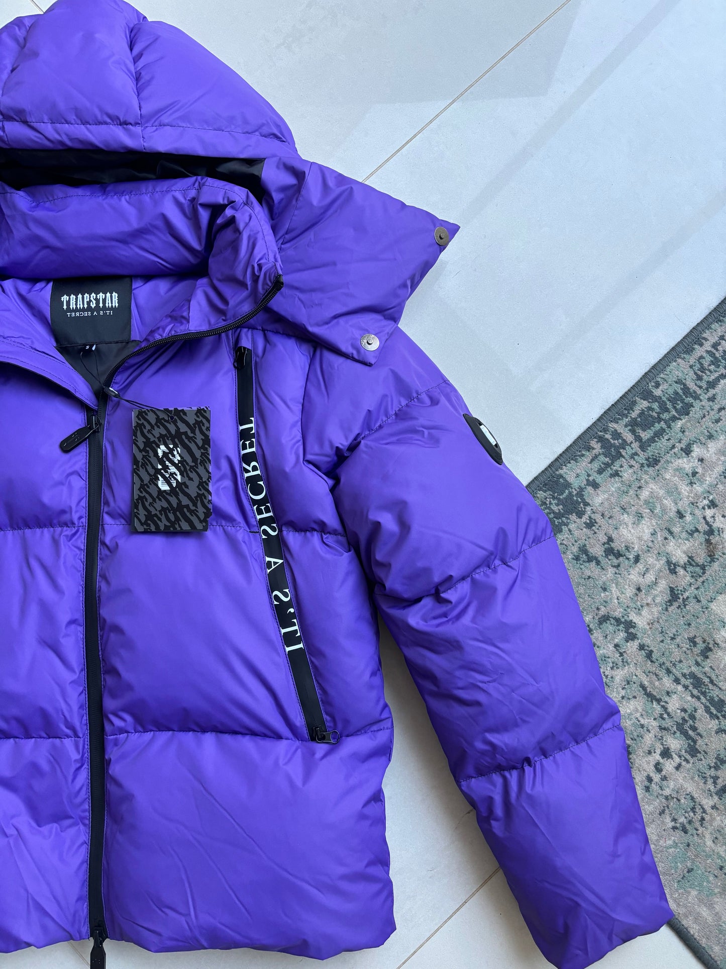 Trapstar x Awful Lot Of Cough Syrup Purple Irongate Puffer Coat M