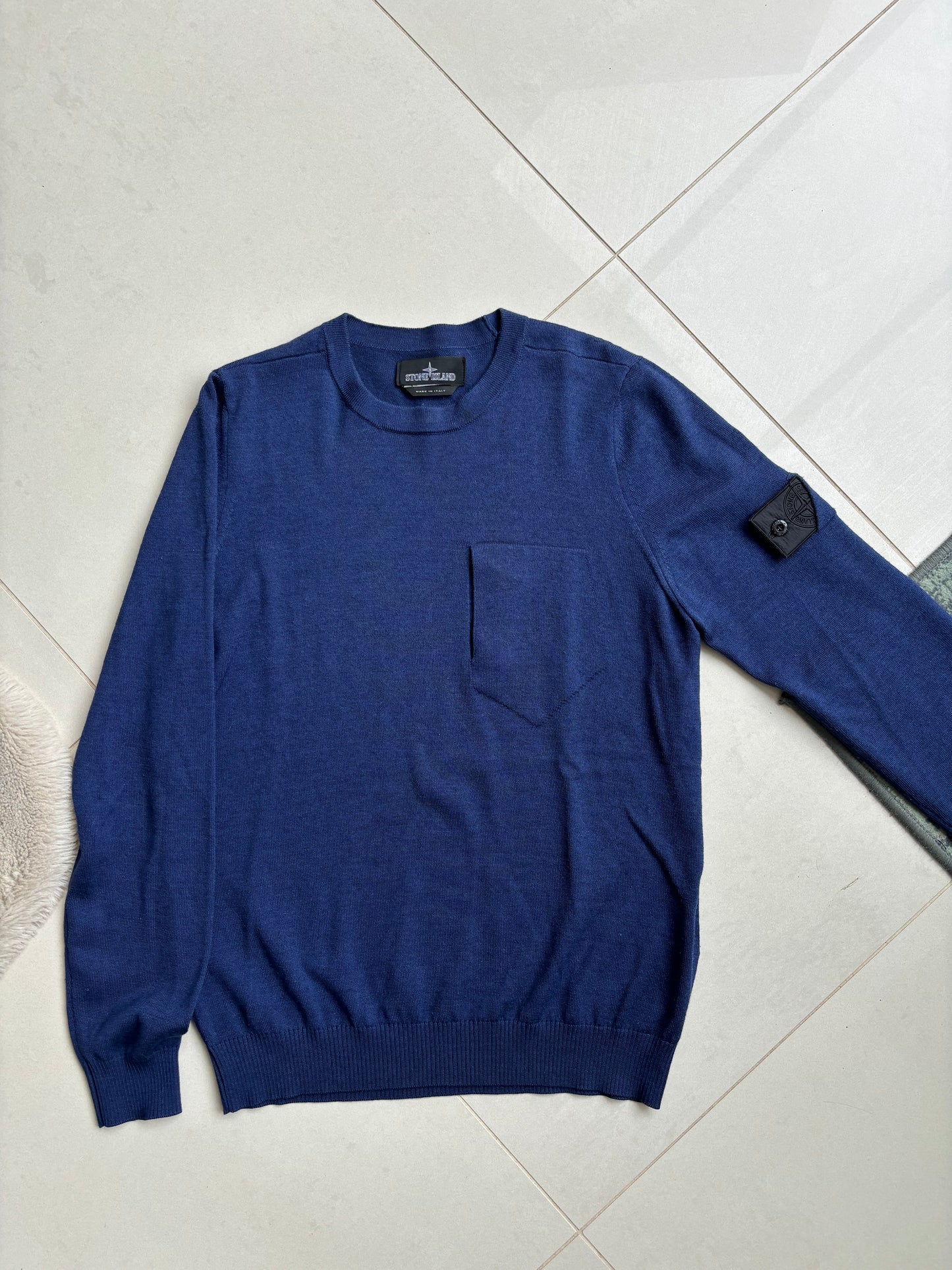 Stone Island Shadow Project Navy Pocket Knit sweatshirt Navy M