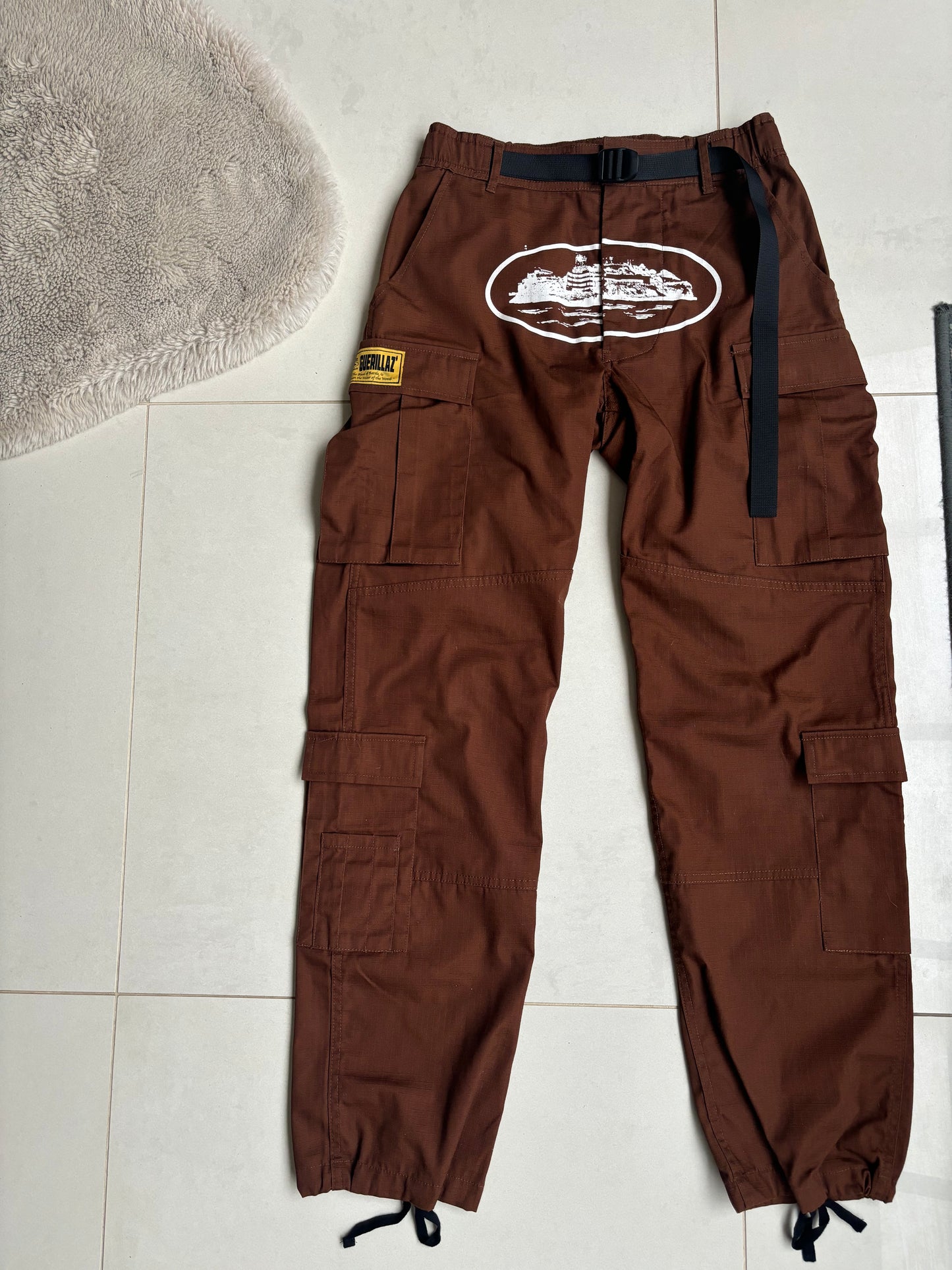 Corteiz Guerillaz Cargo Pant/Trouser Brown XS