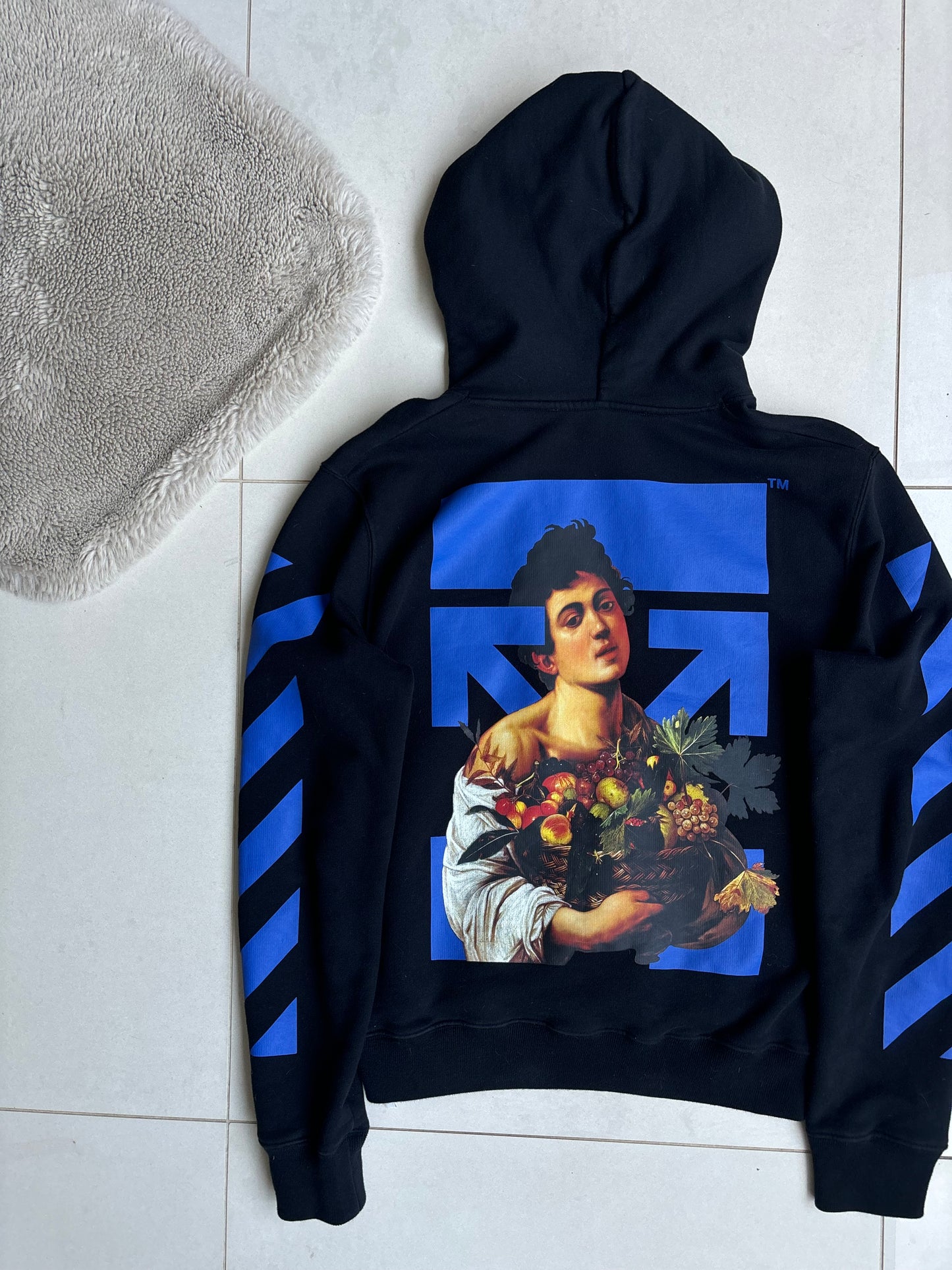 Off white Caravaggio Boy Blue Black Hoodie S