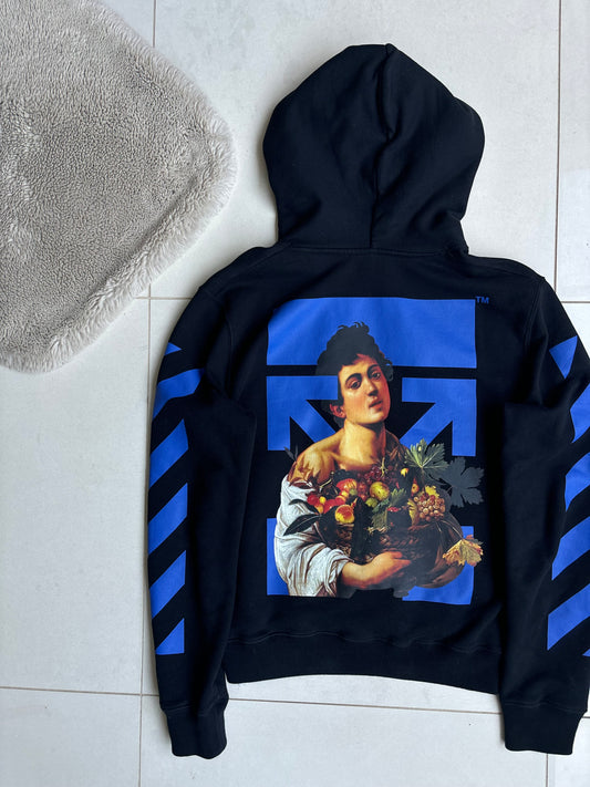 Off white Caravaggio Boy Blue Black Hoodie S