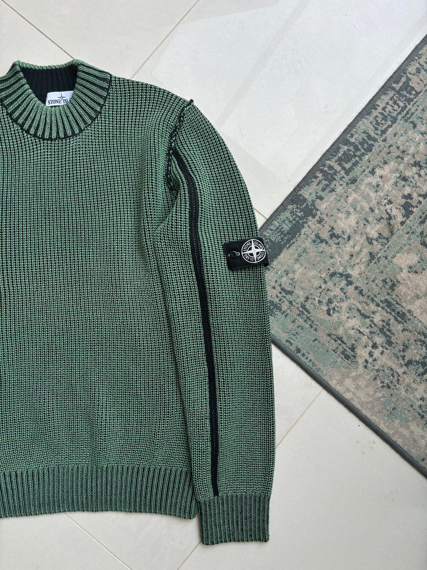 Stone Island AW17 Thermosensitive Knit Sweatshirt Green XL