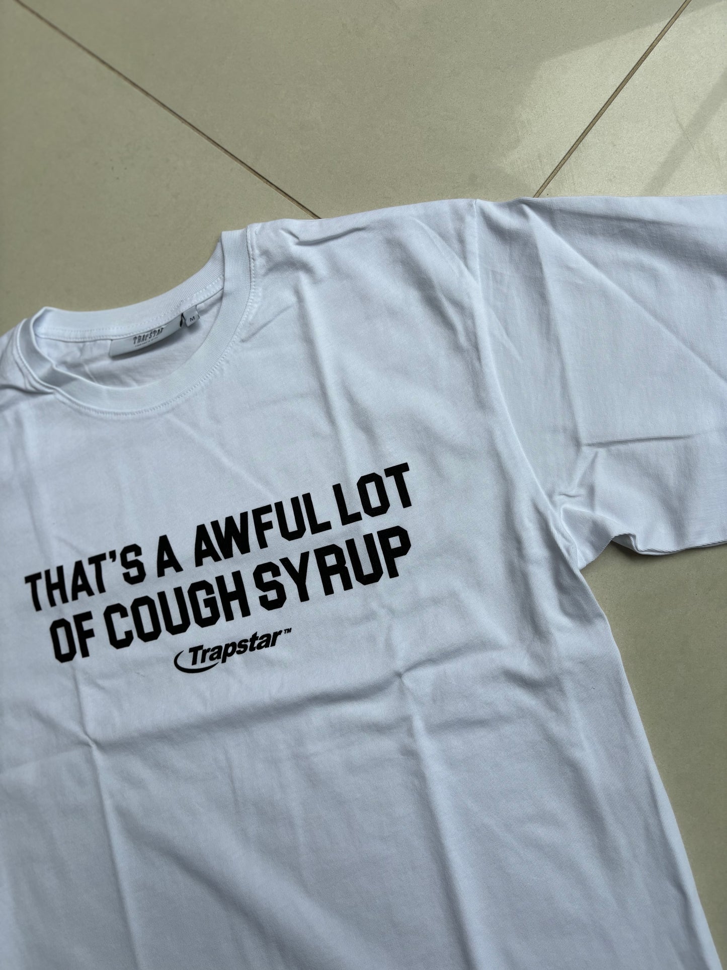 Trapstar x Awful Lot Of Cough Syrup Hyperdrive T Shirt White M