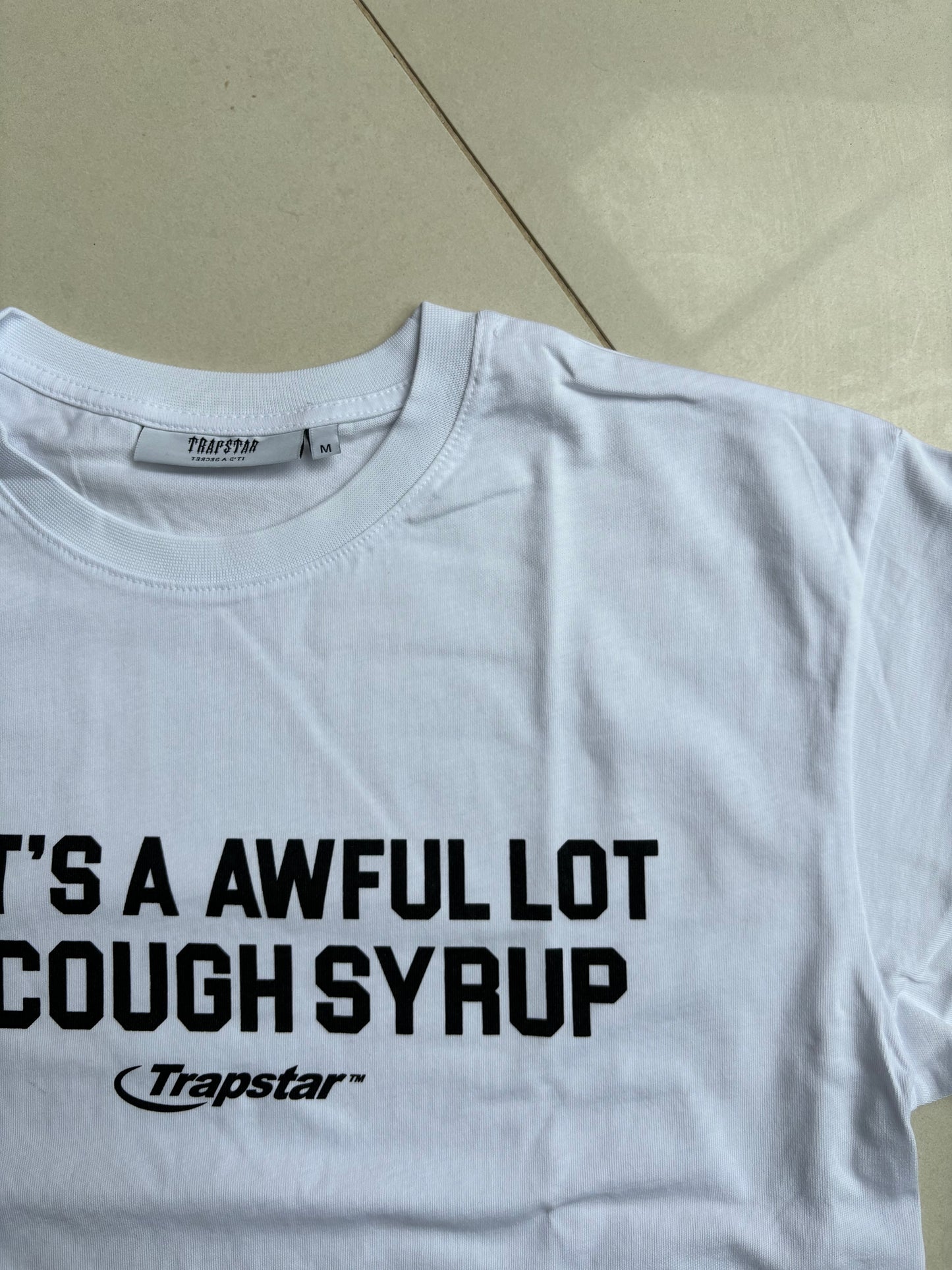 Trapstar x Awful Lot Of Cough Syrup Hyperdrive T Shirt White M