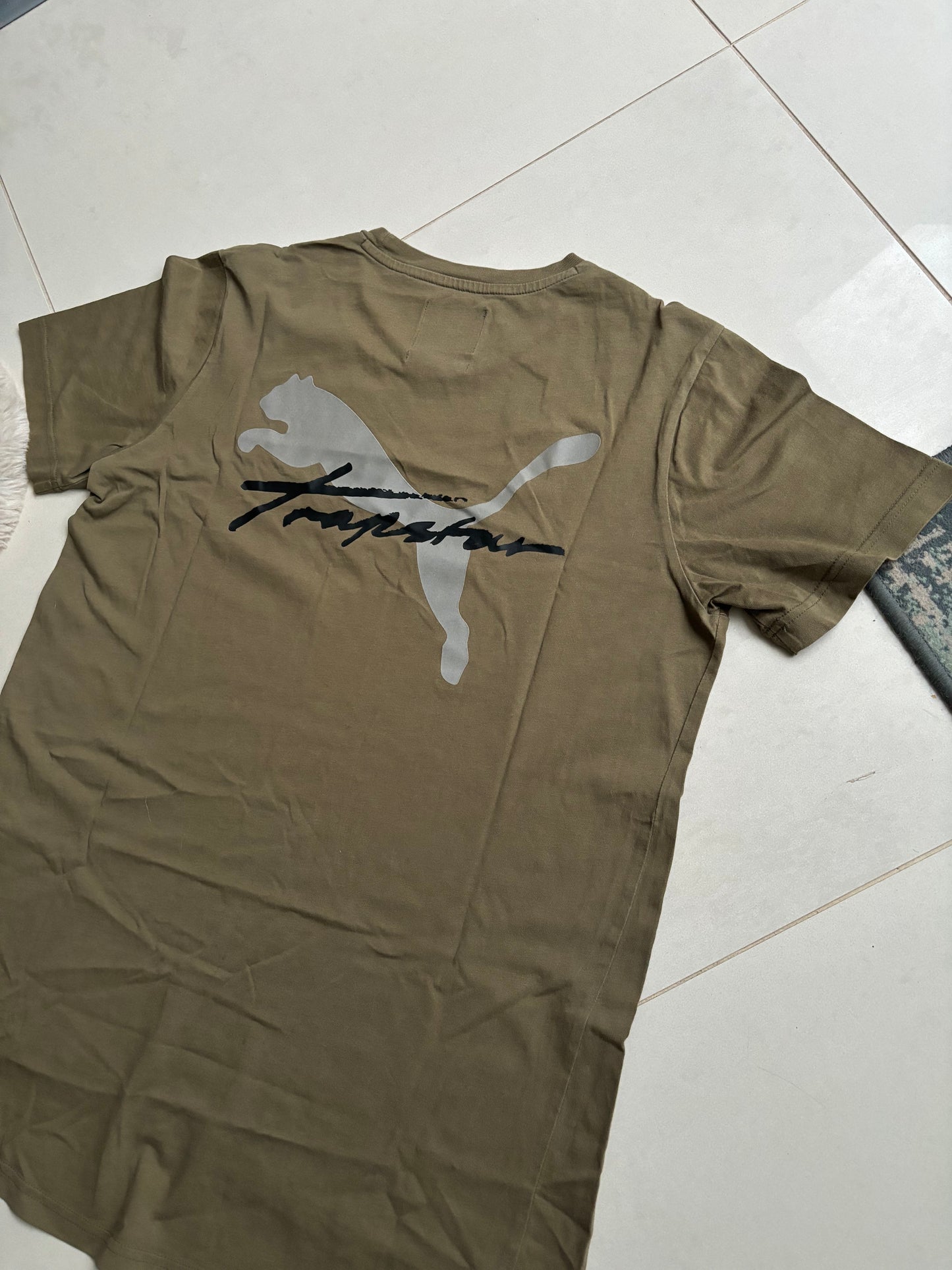 Trapstar X Puma Khaki Longline T Shirt Khaki S