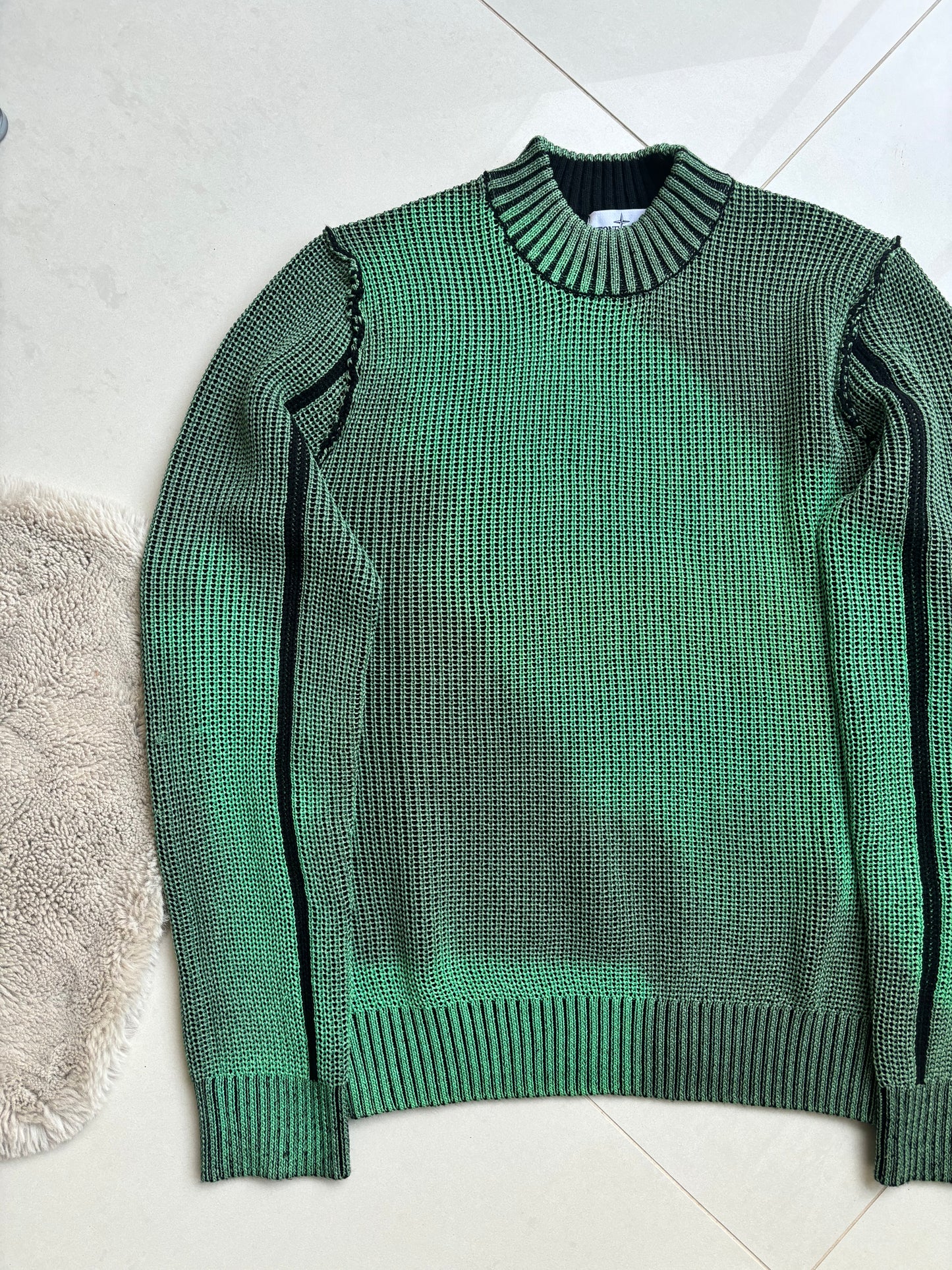 Stone Island AW17 Thermosensitive Knit Sweatshirt Green XL