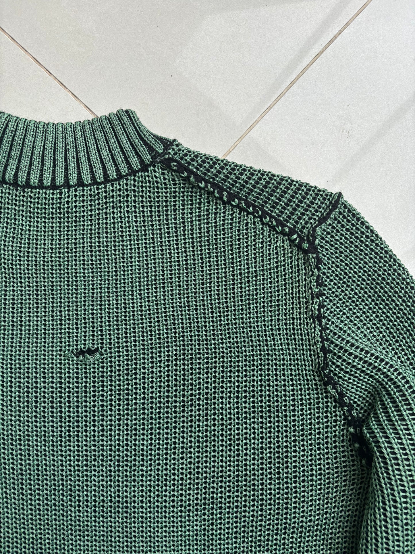 Stone Island AW17 Thermosensitive Knit Sweatshirt Green XL