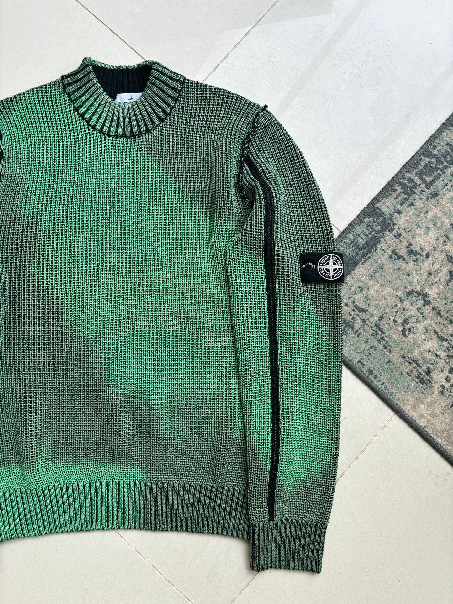 Stone Island AW17 Thermosensitive Knit Sweatshirt Green XL