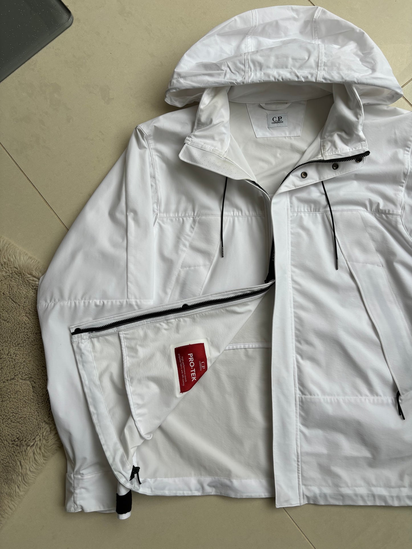 C.P Company ProTek Windbreaker Track Jacket White 48