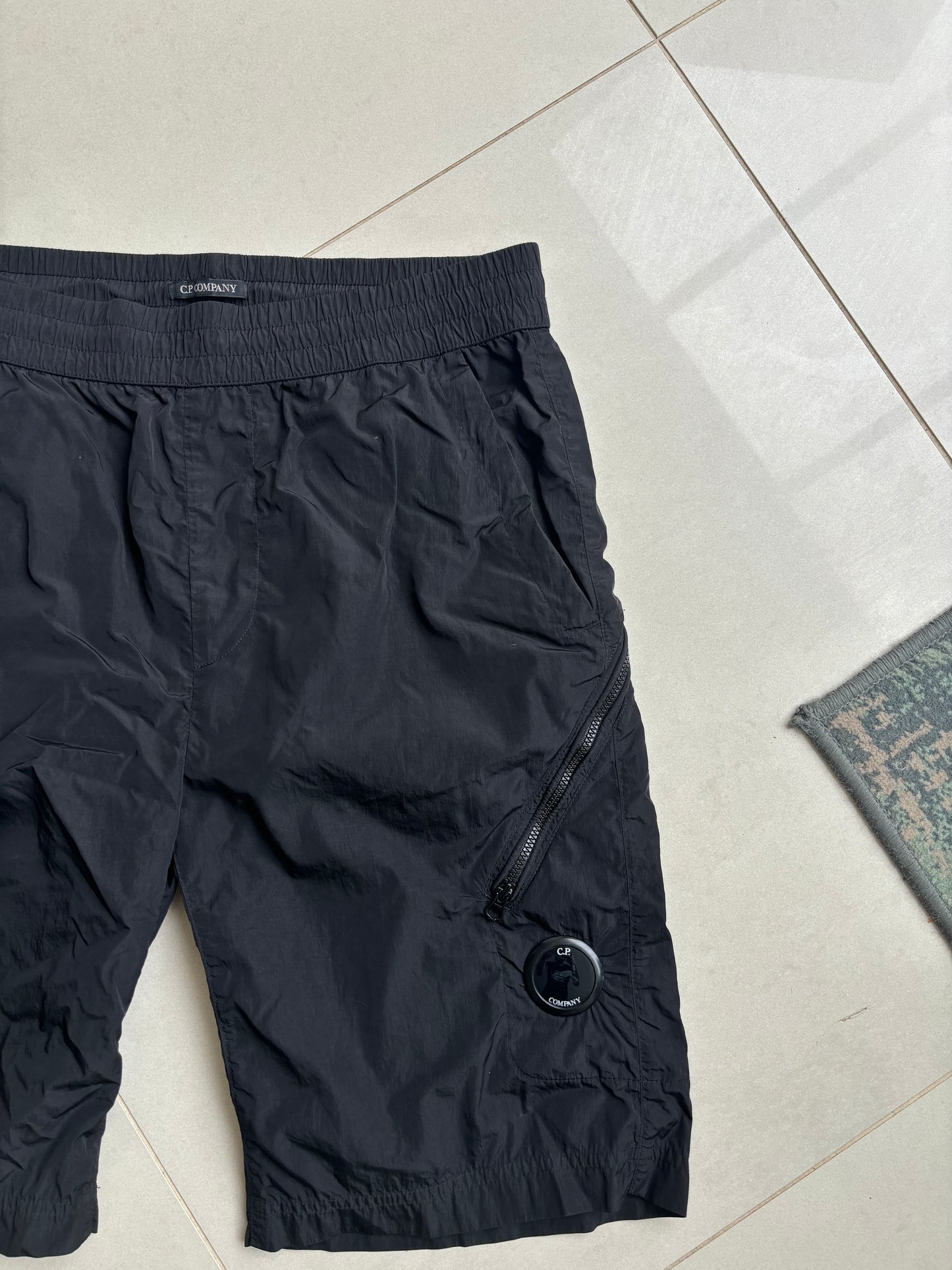 C.P Company Nylon Zipped Cargo Shorts Black 44