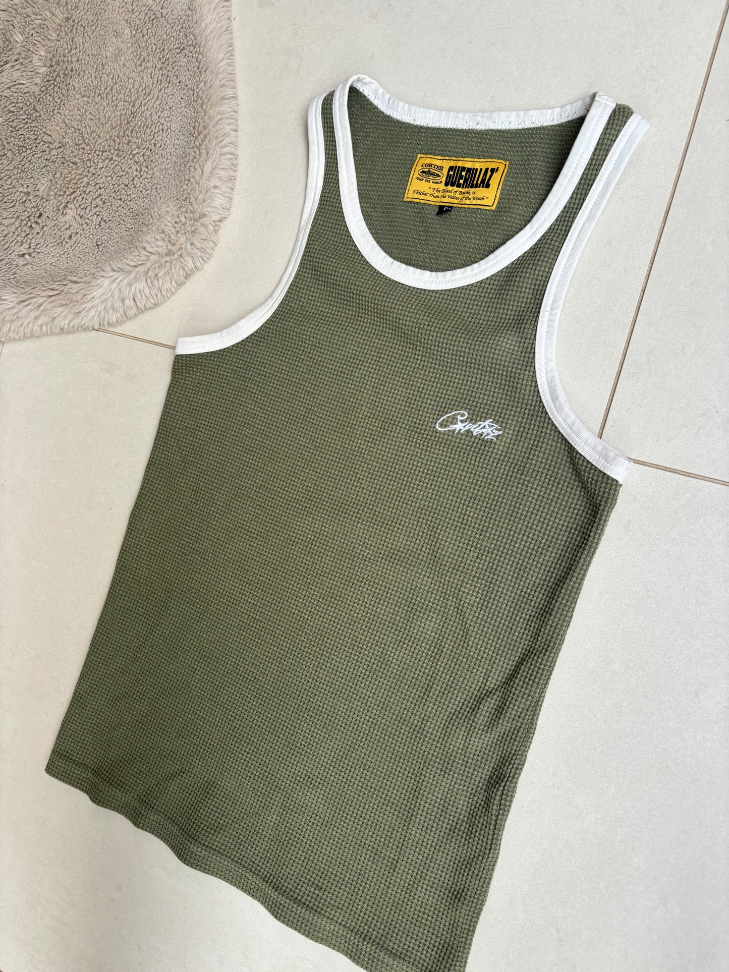 Corteiz Allstarz tank top vest Khaki S