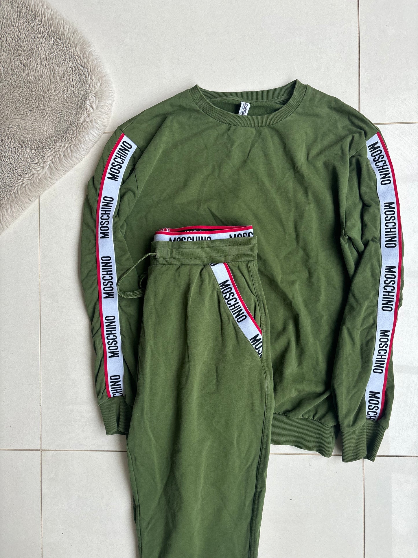 Moschino Tape Tracksuit Khaki Green S