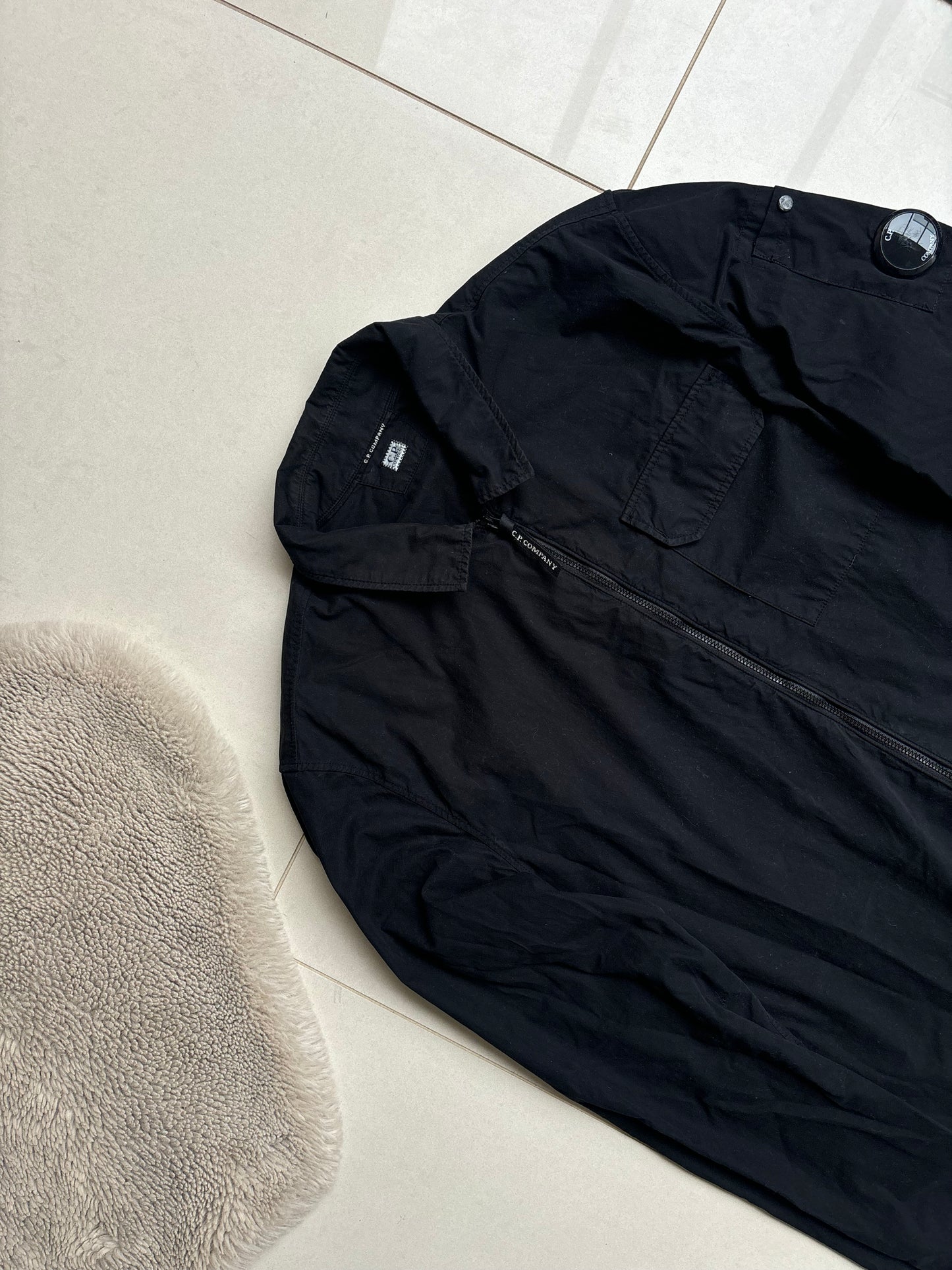 C.P Company Black Overshirt SS23 L