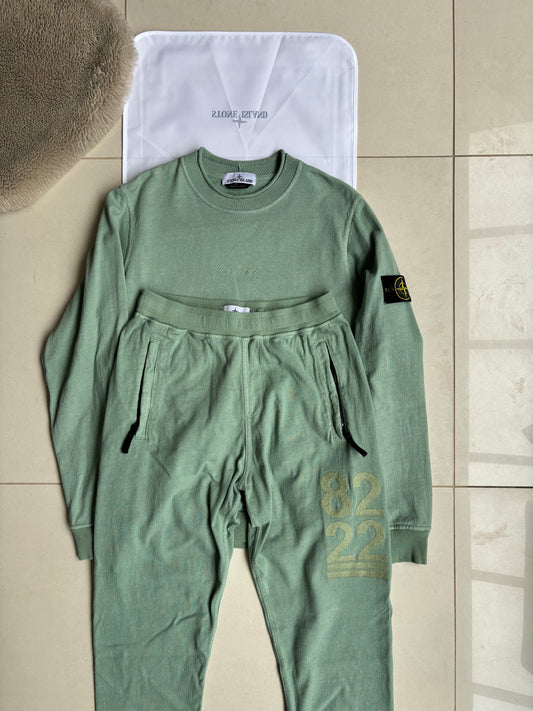 Stone Island 82/22 40th Anniversary Tracksuit Set Sage Green M