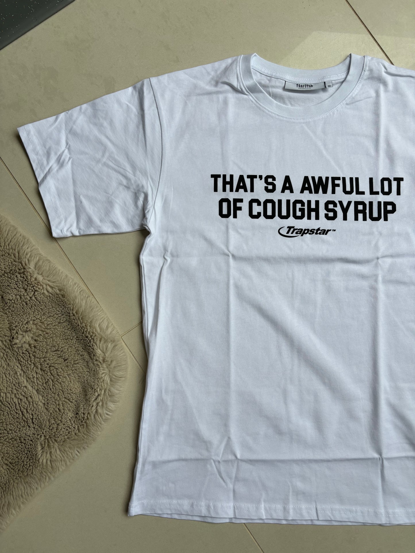 Trapstar x Awful Lot Of Cough Syrup Hyperdrive T Shirt White M