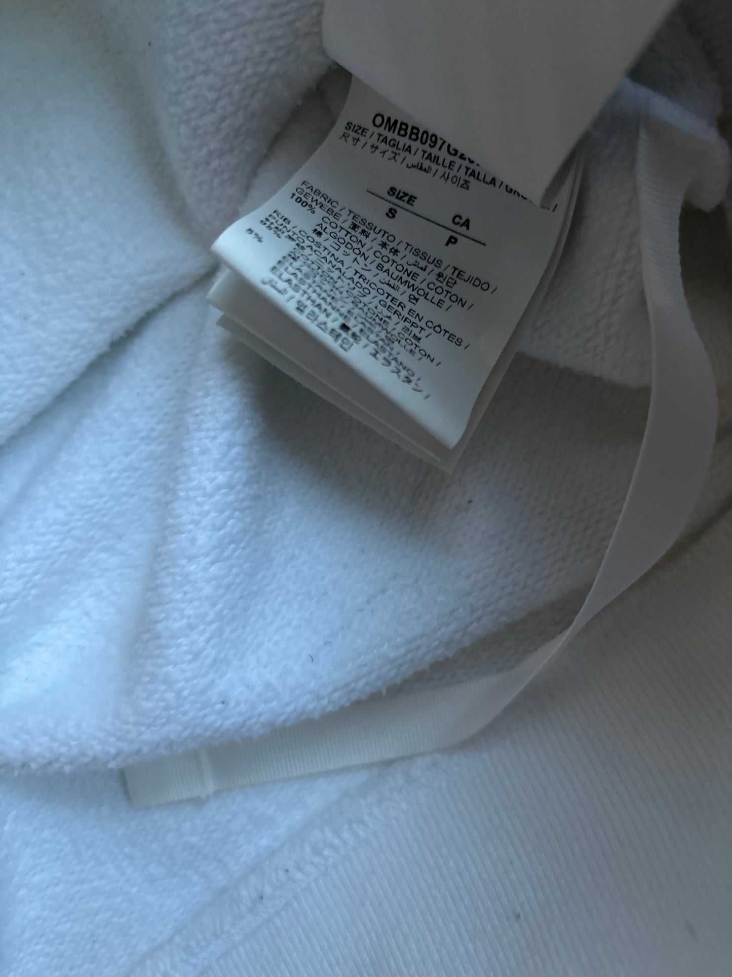 Off White Hoodie White Blue S