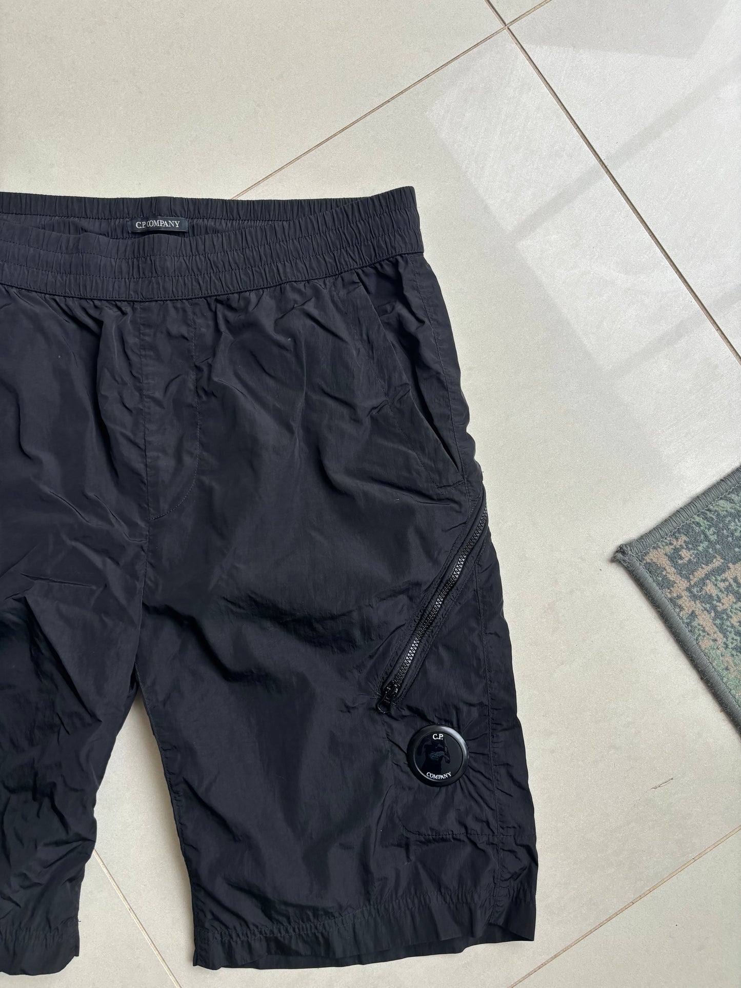 C.P Company Nylon Zipped Cargo Shorts Black 44