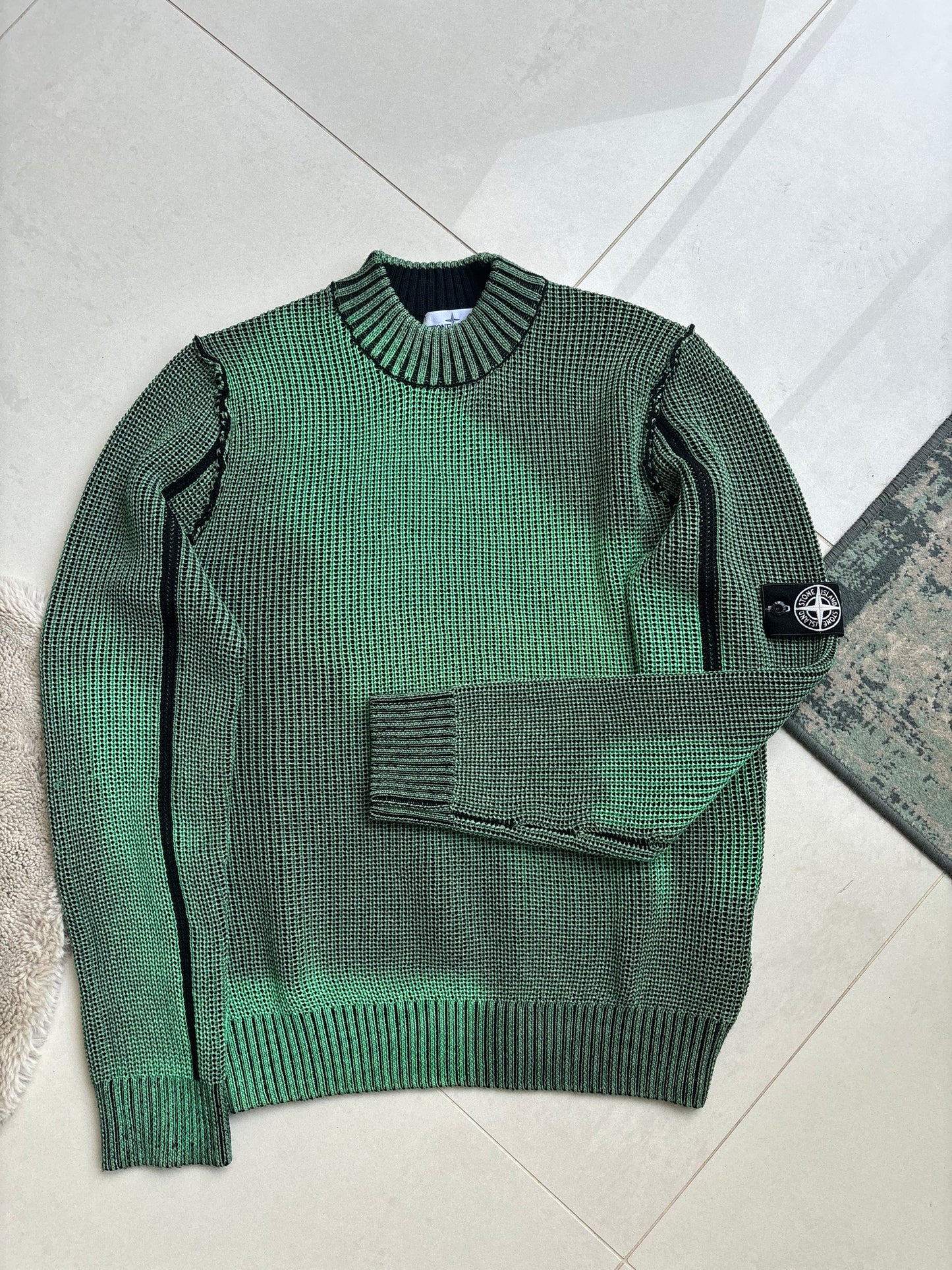 Stone Island AW17 Thermosensitive Knit Sweatshirt Green XL